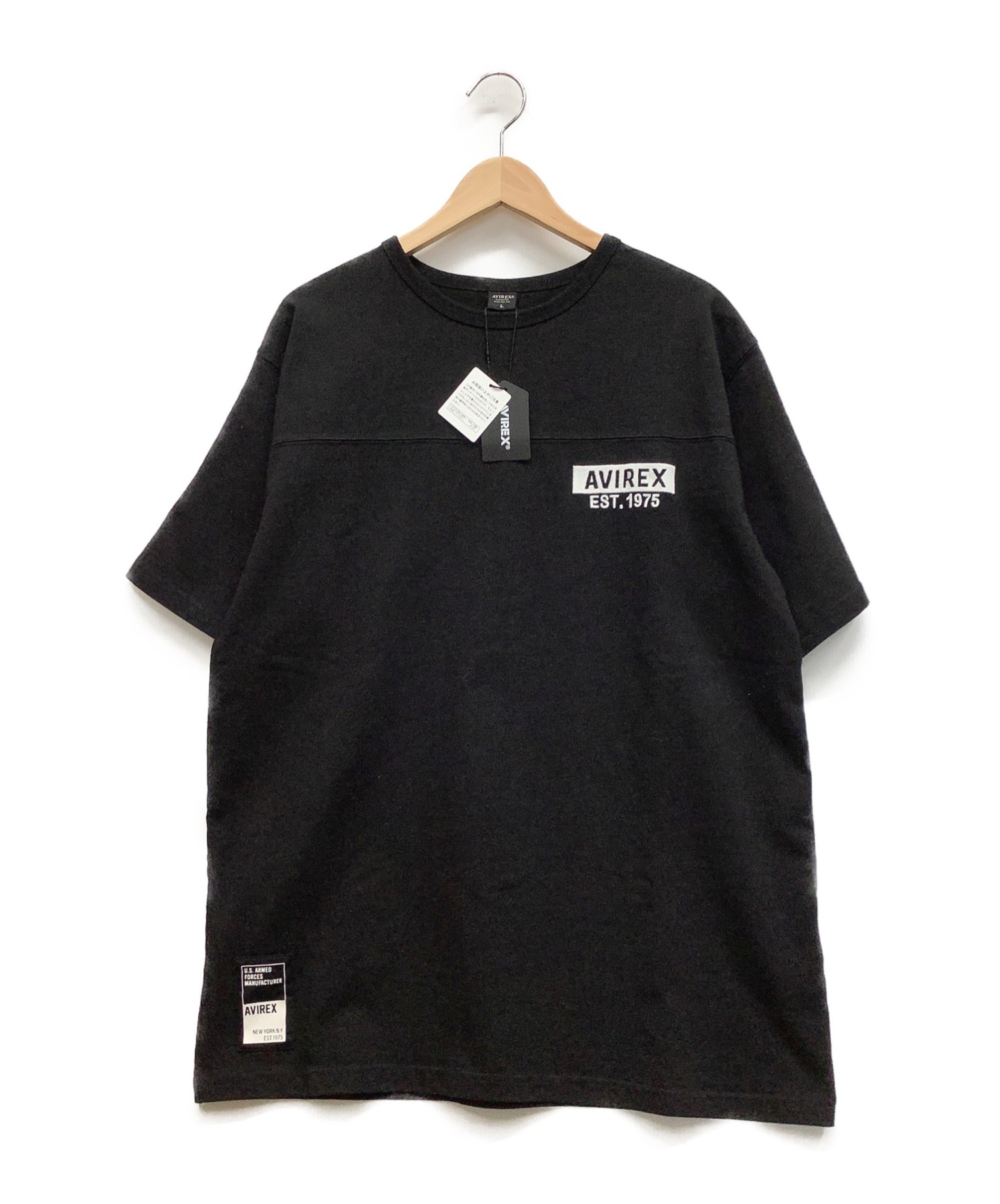 中古・古着通販】AVIREX (アヴィレックス) Tシャツ ブラック サイズ:L