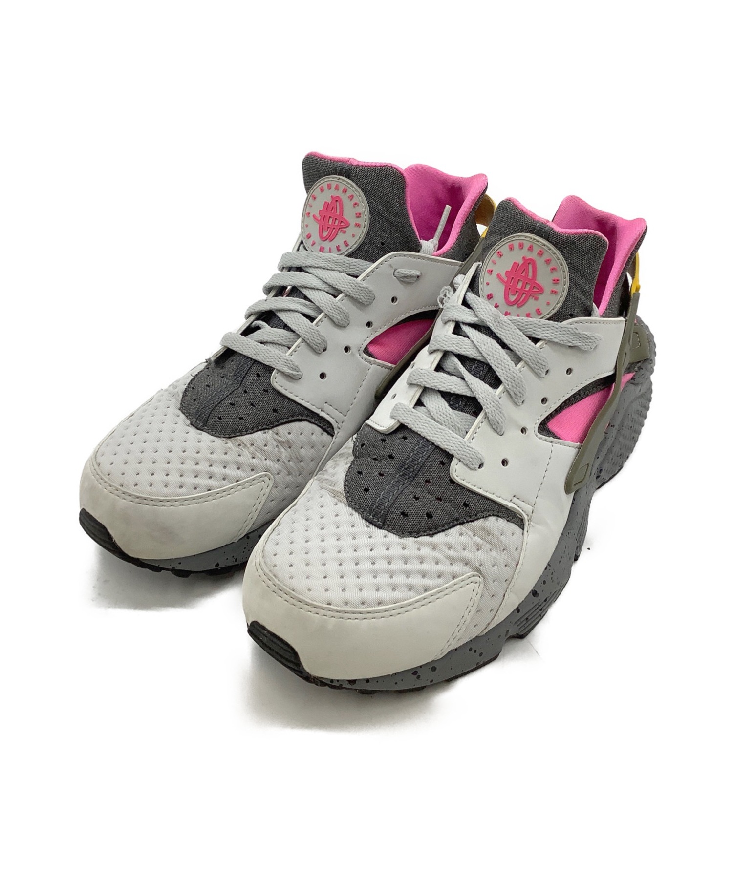 中古・古着通販】NIKE (ナイキ) AIR HUARACHE RUN SE グレー×ピンク