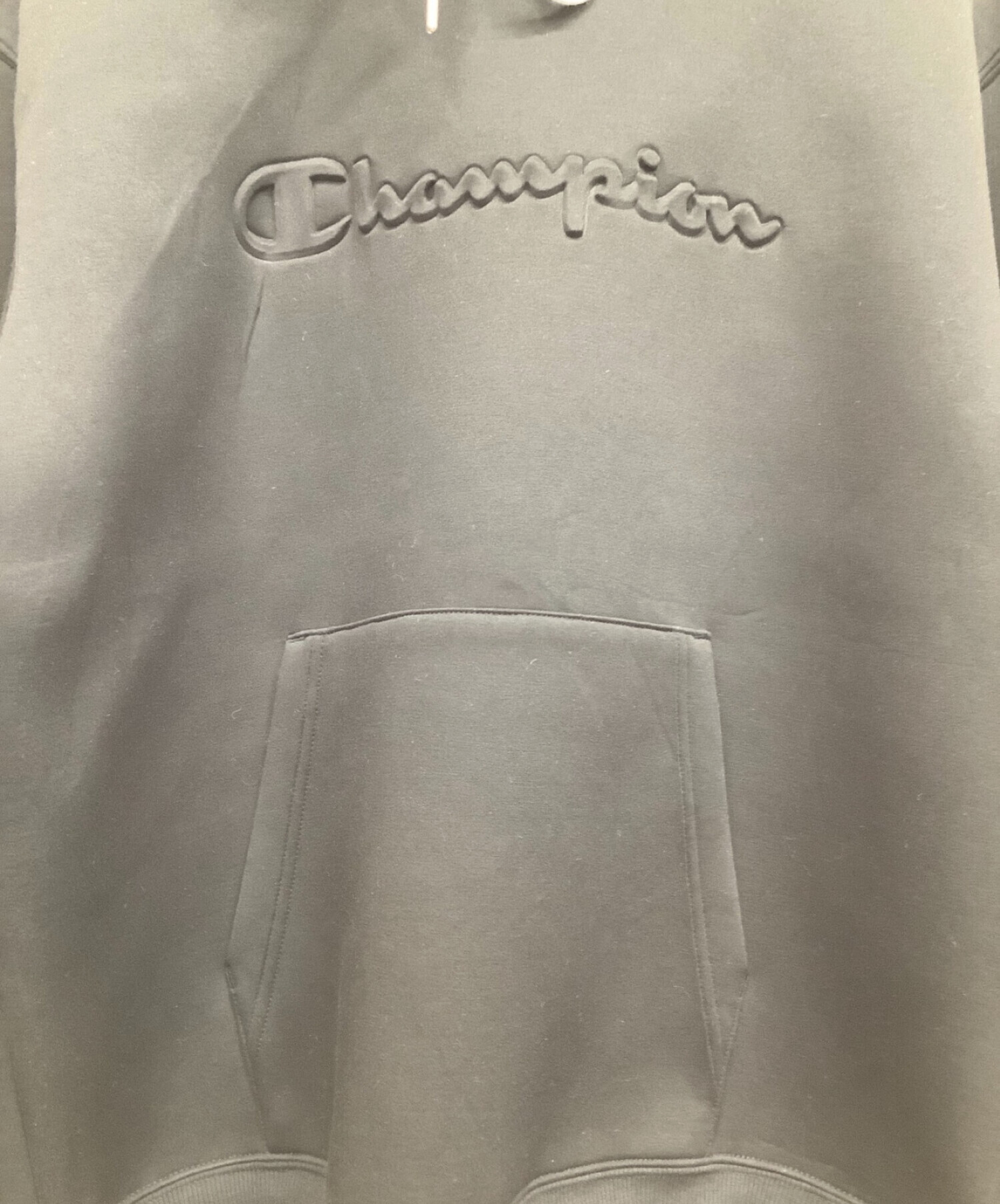 Champion×atmos (チャンピオン×アトモス) プルオーバーパーカー ブラック サイズ:L