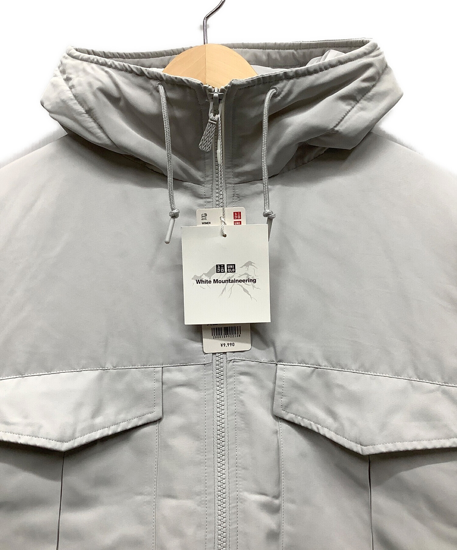 UNIQLO×WHITE MOUNTAINEERING (ユニクロ×ホワイトマウンテニアリング) ハイブリッドダウンジャケット グレー サイズ:XL  未使用品