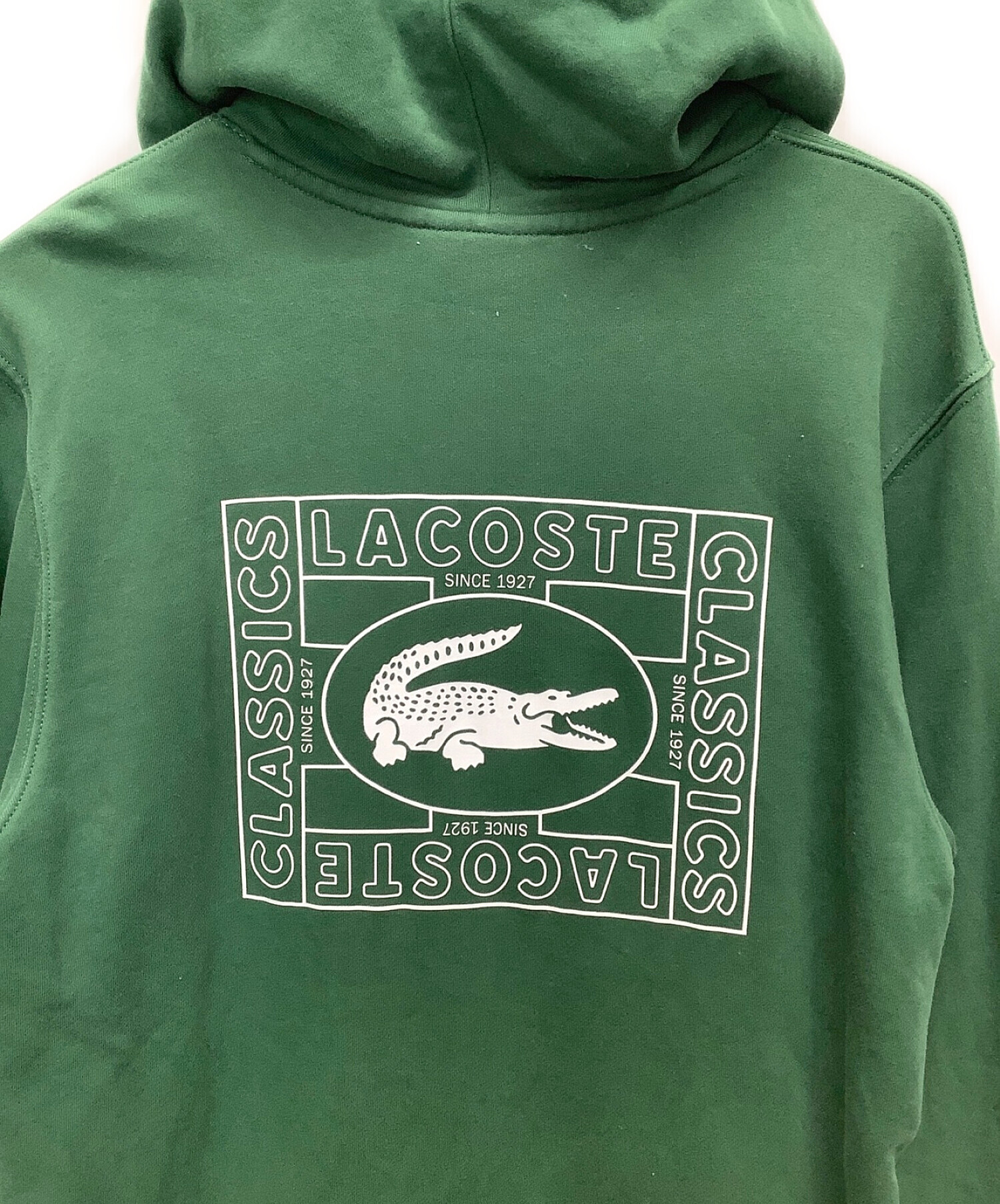 中古・古着通販】LACOSTE (ラコステ) プルオーバーパーカー グリーン