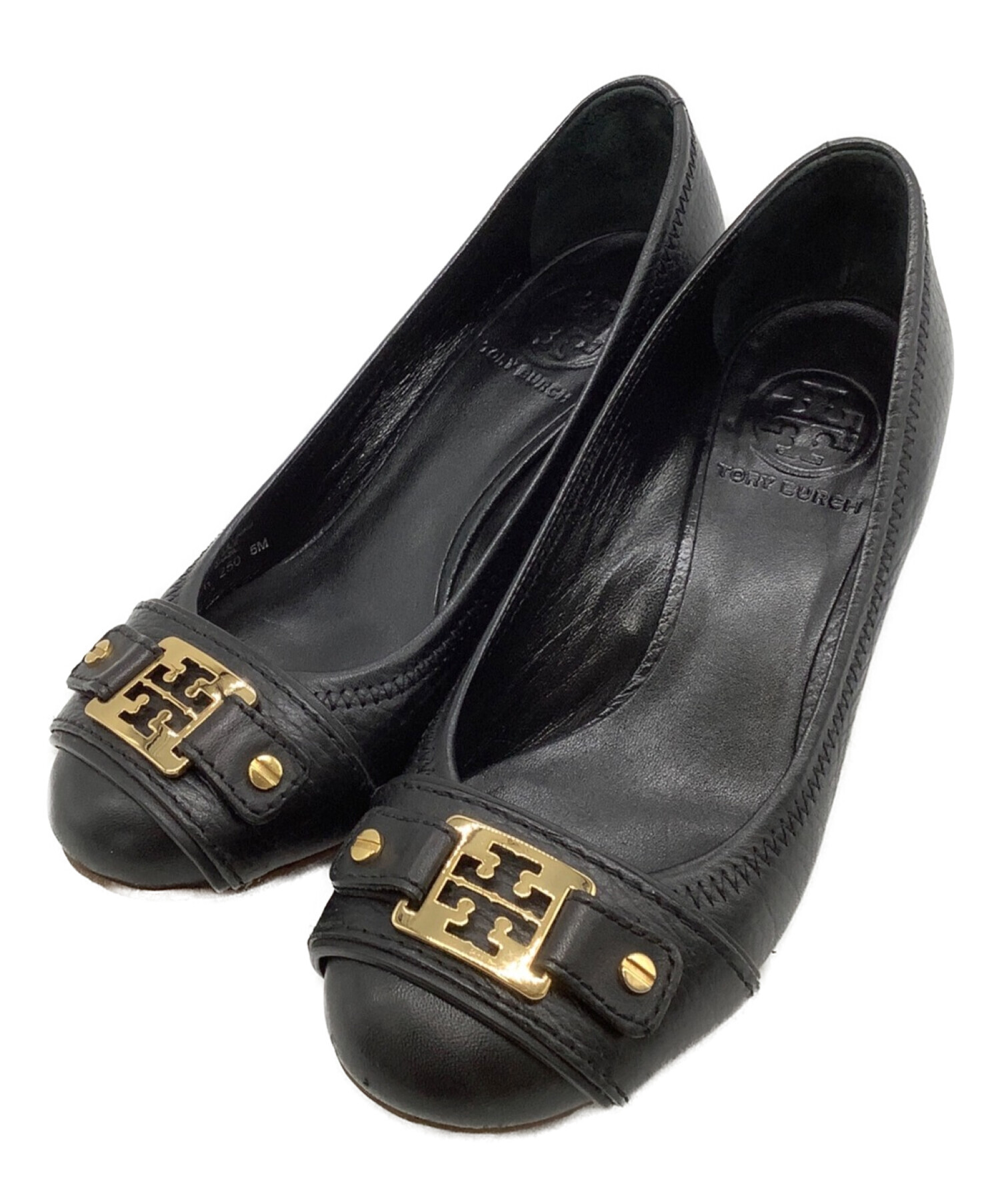 TORY BURCH (トリーバーチ) パンプス ブラック サイズ:表記なし