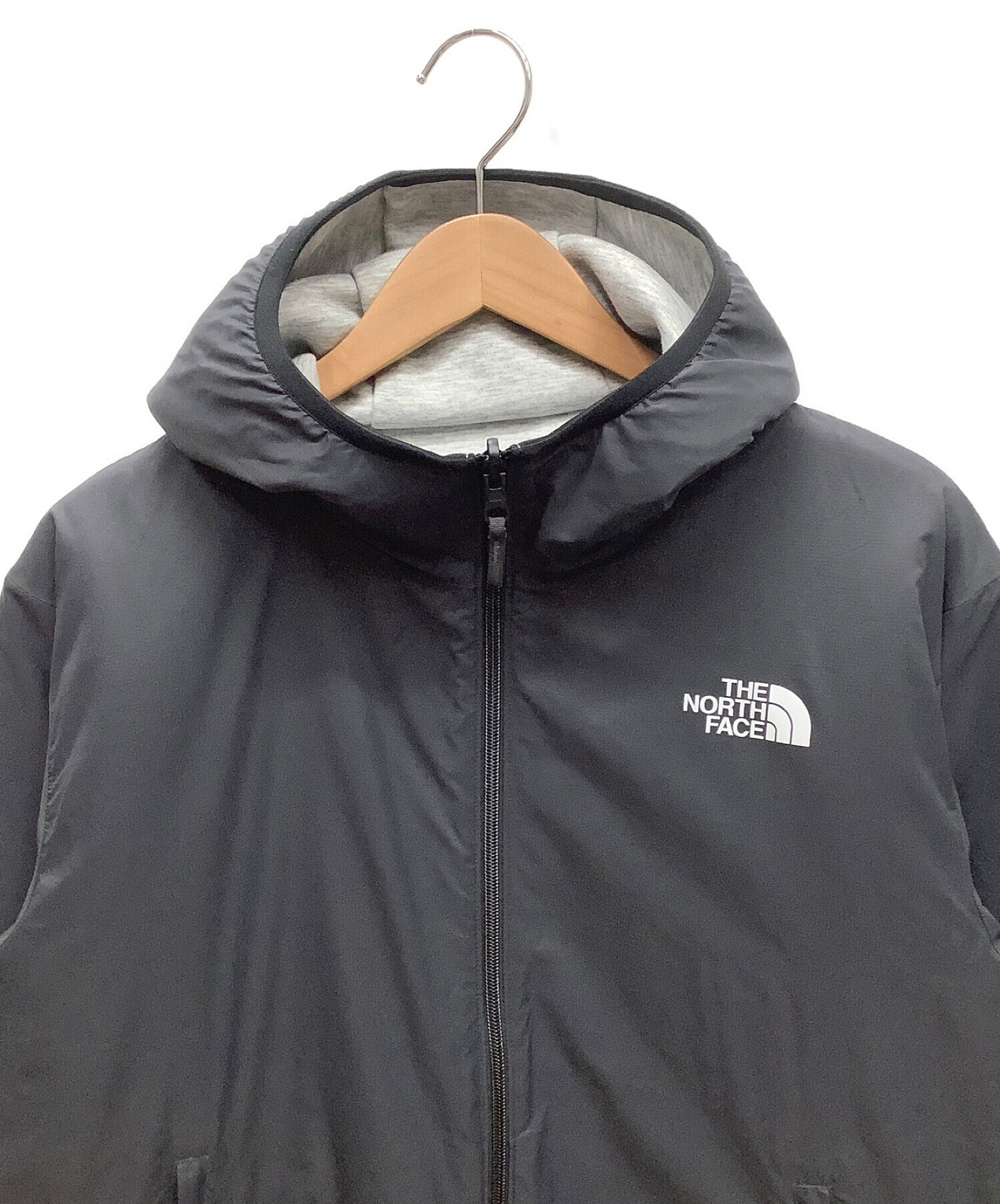 THE NORTH FACE (ザ ノース フェイス) リバーシブルジップパーカー ブラック×グレー サイズ:M