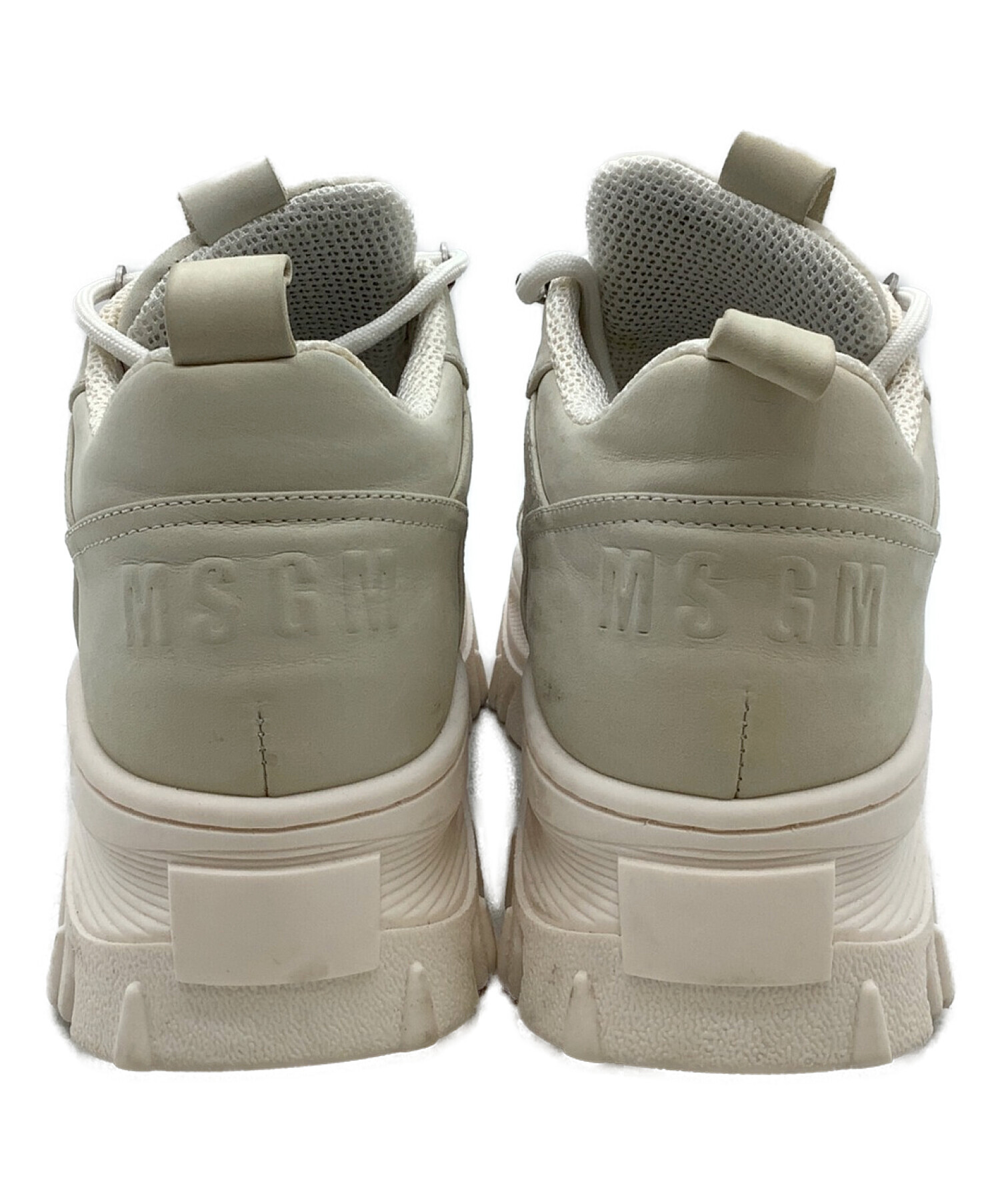 【最新作高品質】MSGM 厚底　白　スニーカー 靴
