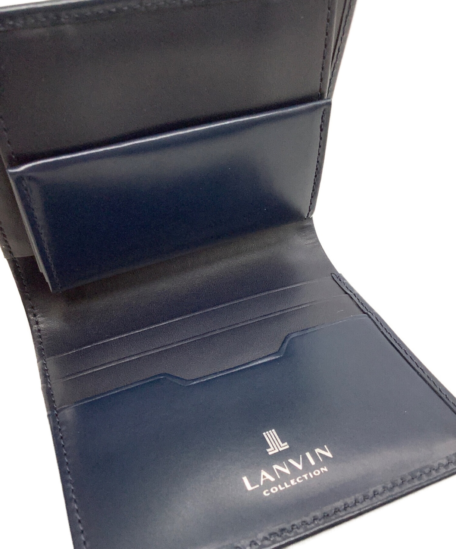 LANVIN COLLECTION (ランバンコレクション) 2つ折り財布 ネイビー 未使用品