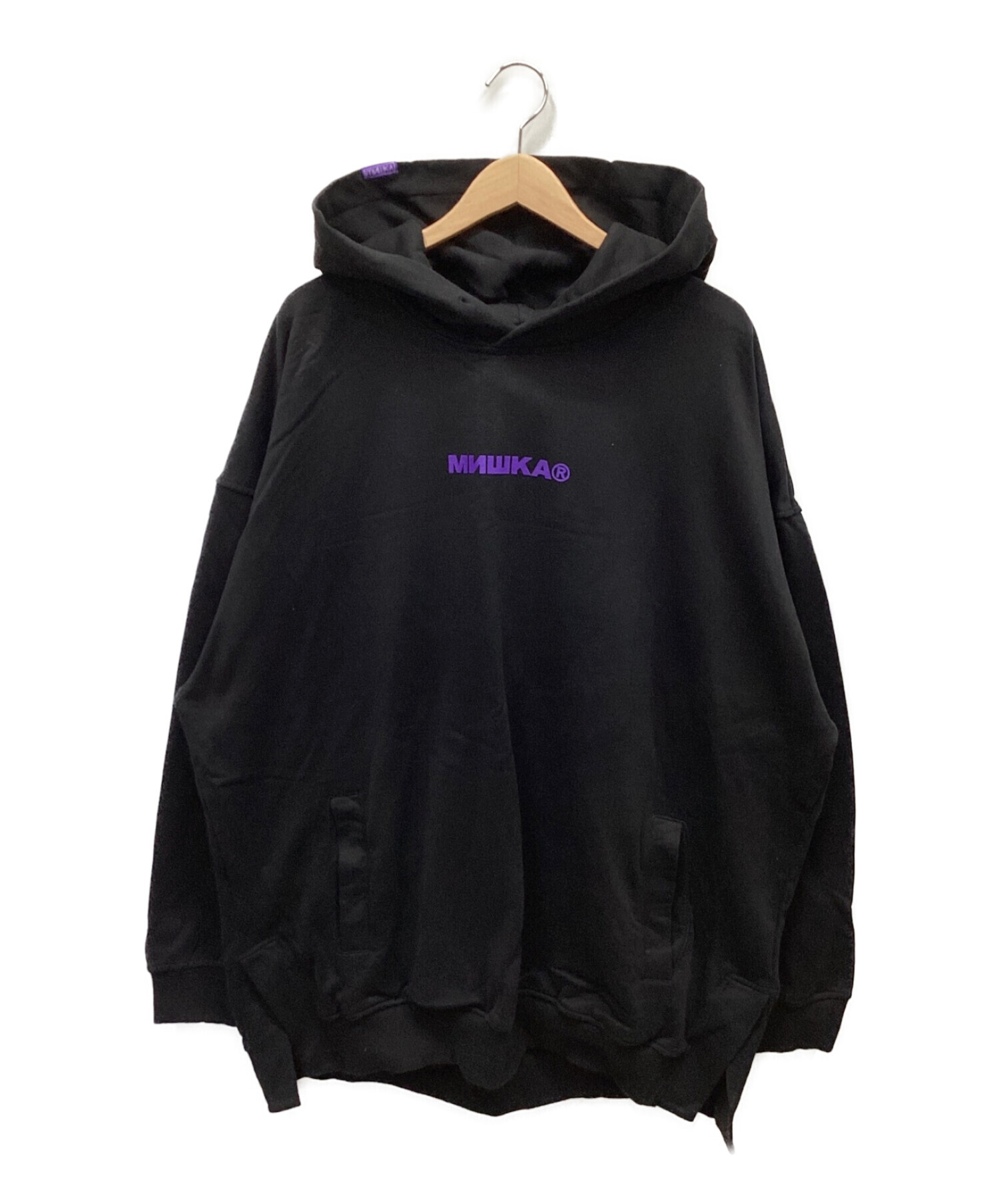 中古・古着通販】mishka (ミシカ) プルオーバーパーカー ブラック