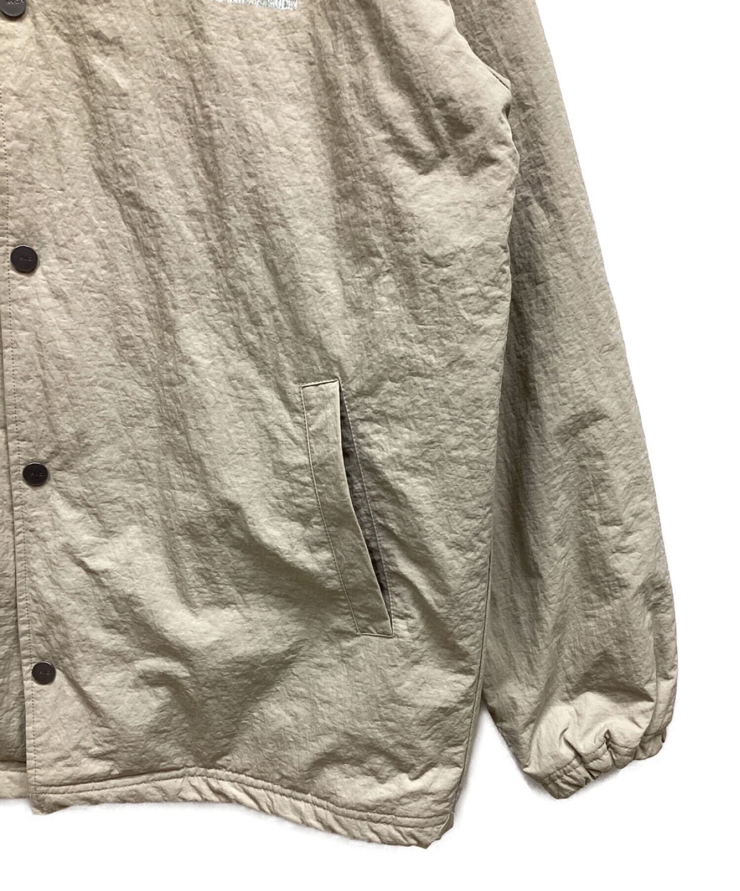 中古・古着通販】RVCA (ルーカ) コーチジャケット ベージュ サイズ:M｜ブランド・古着通販 トレファク公式【TREFAC  FASHION】スマホサイト