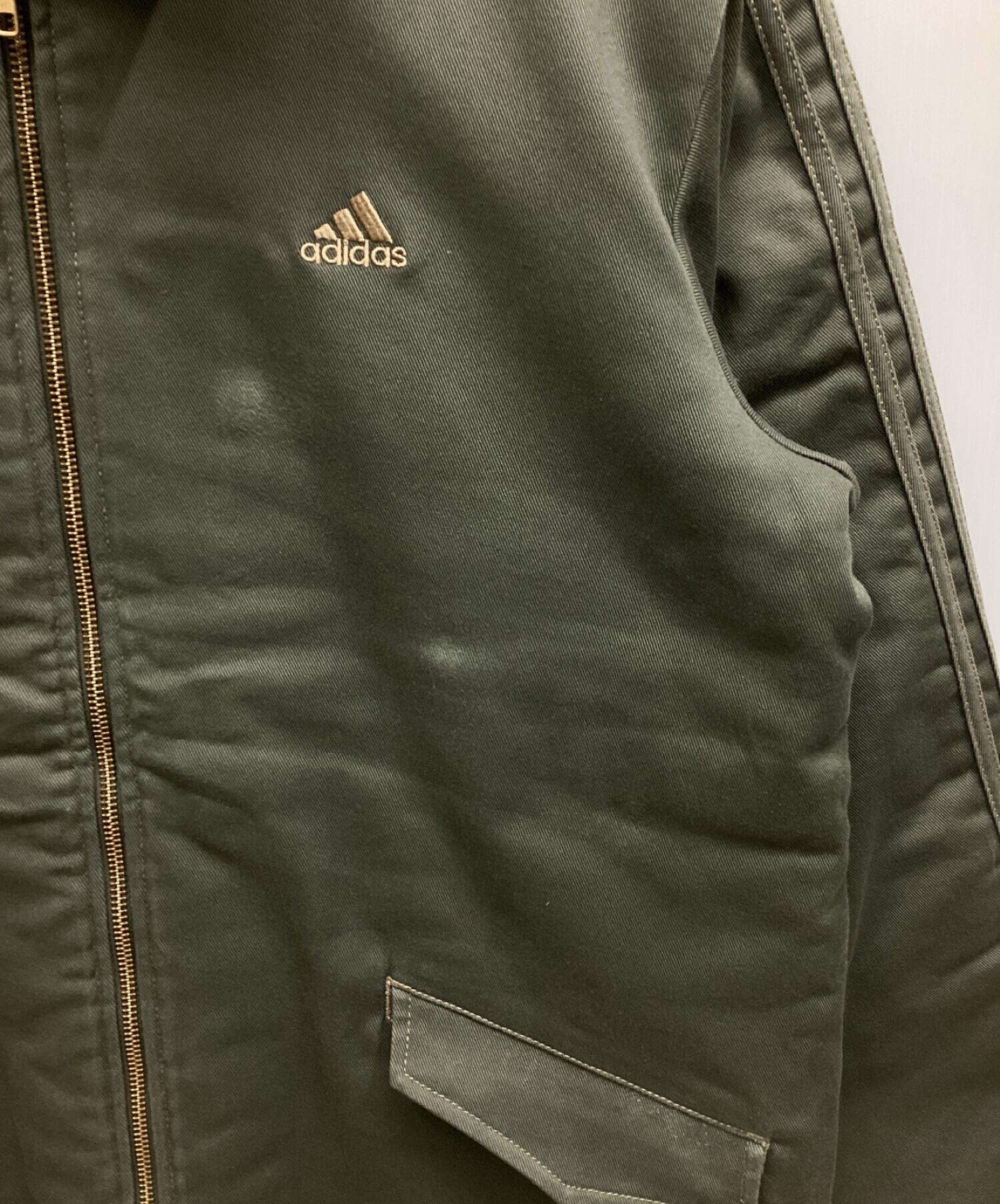 中古・古着通販】adidas (アディダス) 裏ボアジャケット カーキ サイズ