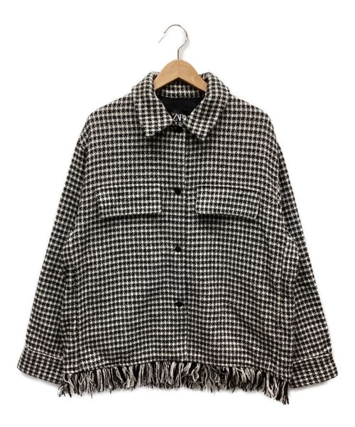 中古・古着通販】ZARA (ザラ) ジャケット ブラック×ホワイト サイズ:M