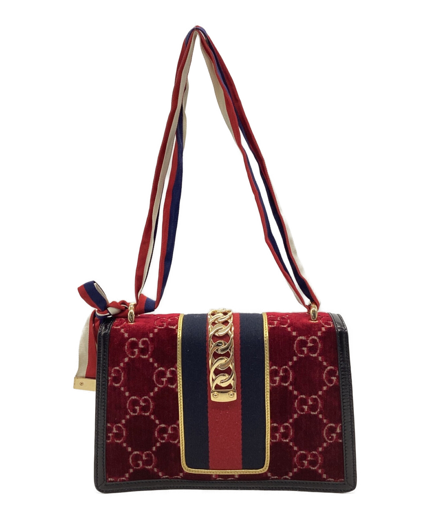 GUCCI (グッチ) トートバッグ レッド×ブラック