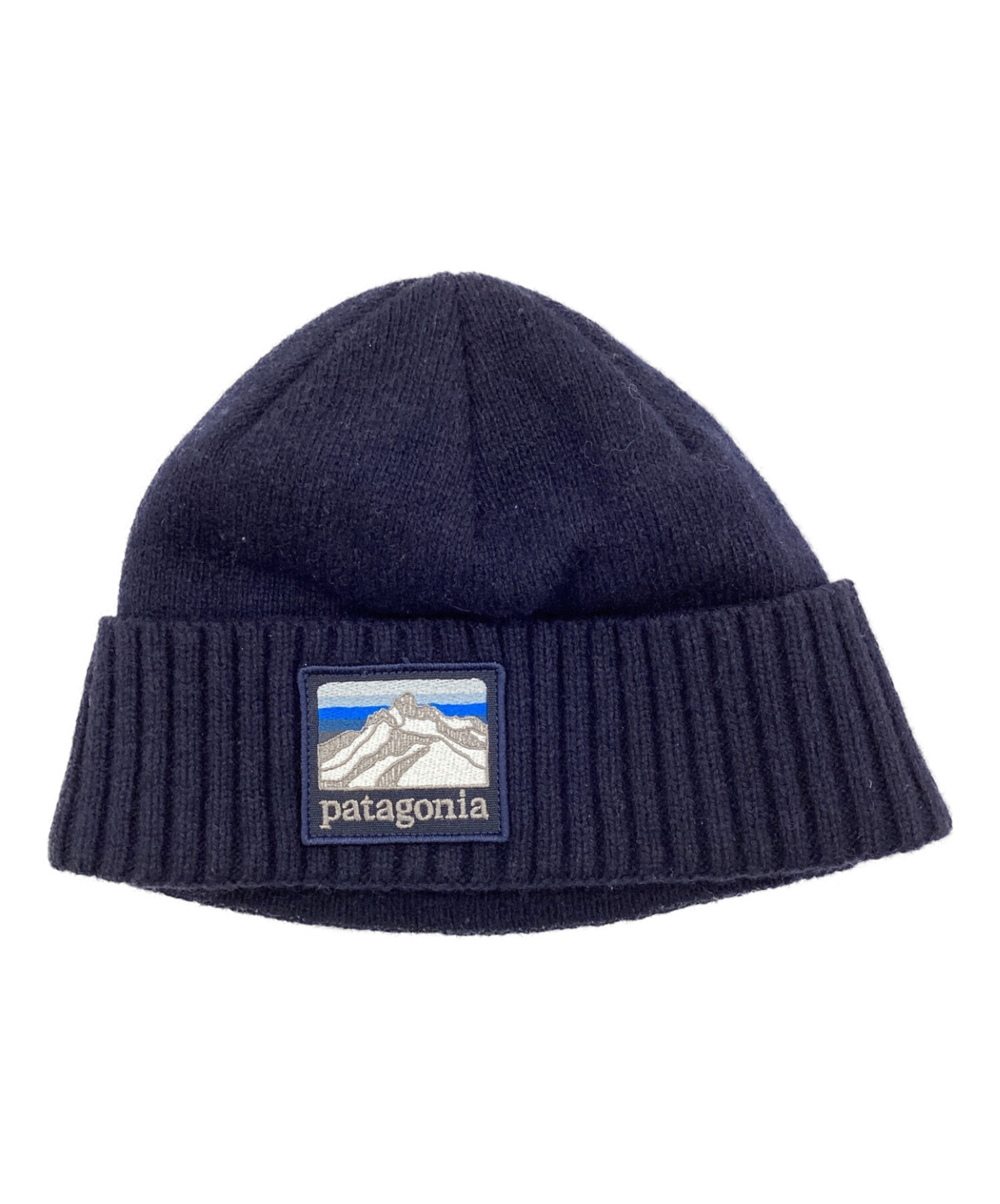 patagonia パタゴニア ニットキャップ ニット帽 ネイビー - 帽子