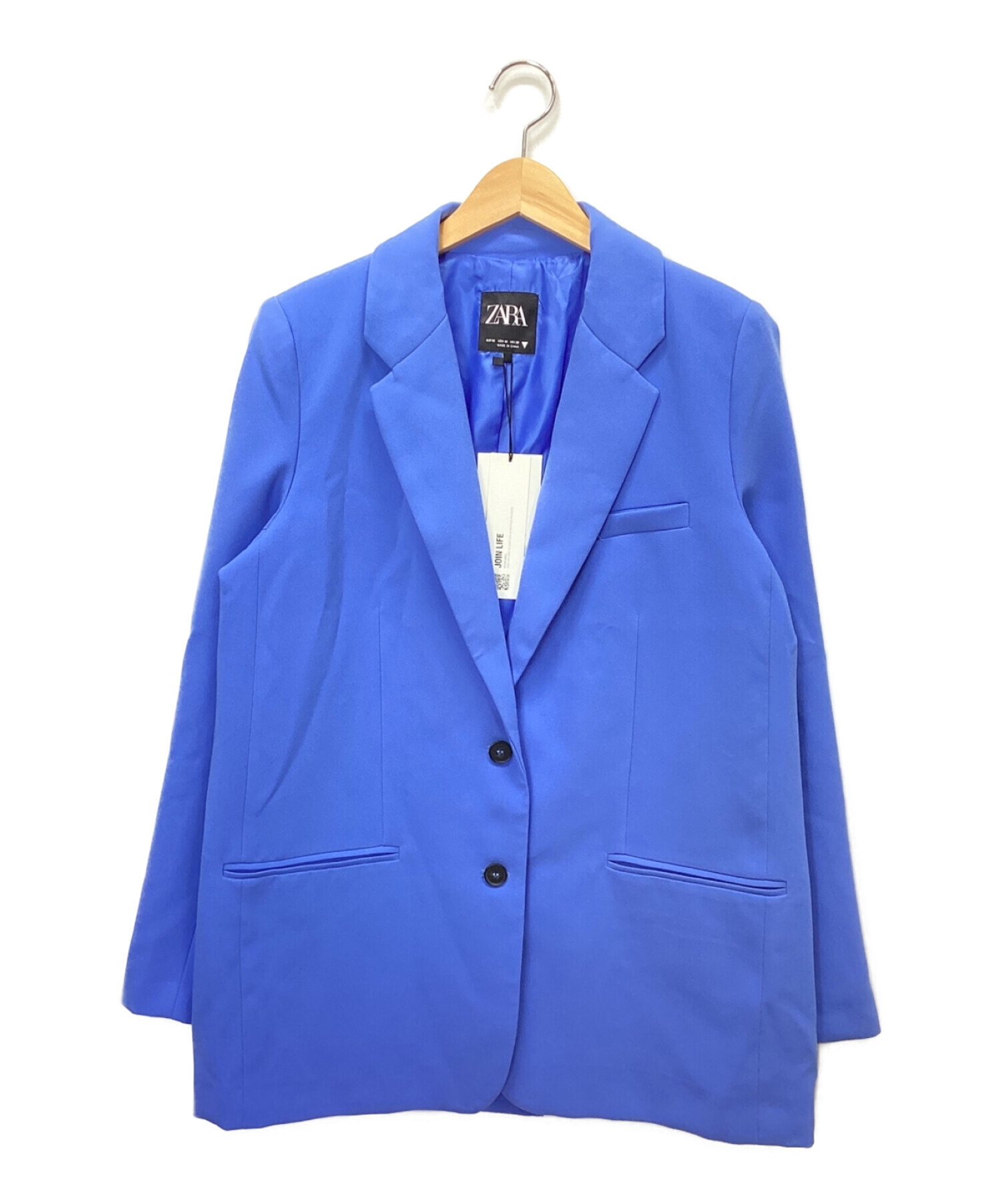 中古・古着通販】ZARA (ザラ) テーラードジャケット ブルー サイズ:M