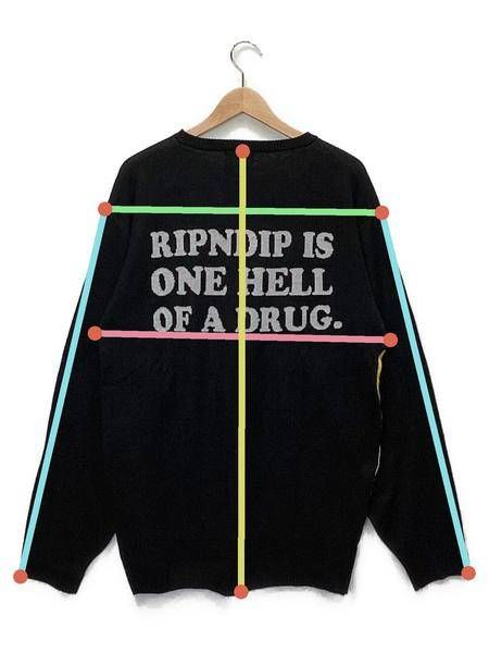 中古・古着通販】RIPNDIP (リップンディップ) ニット ブラック サイズ