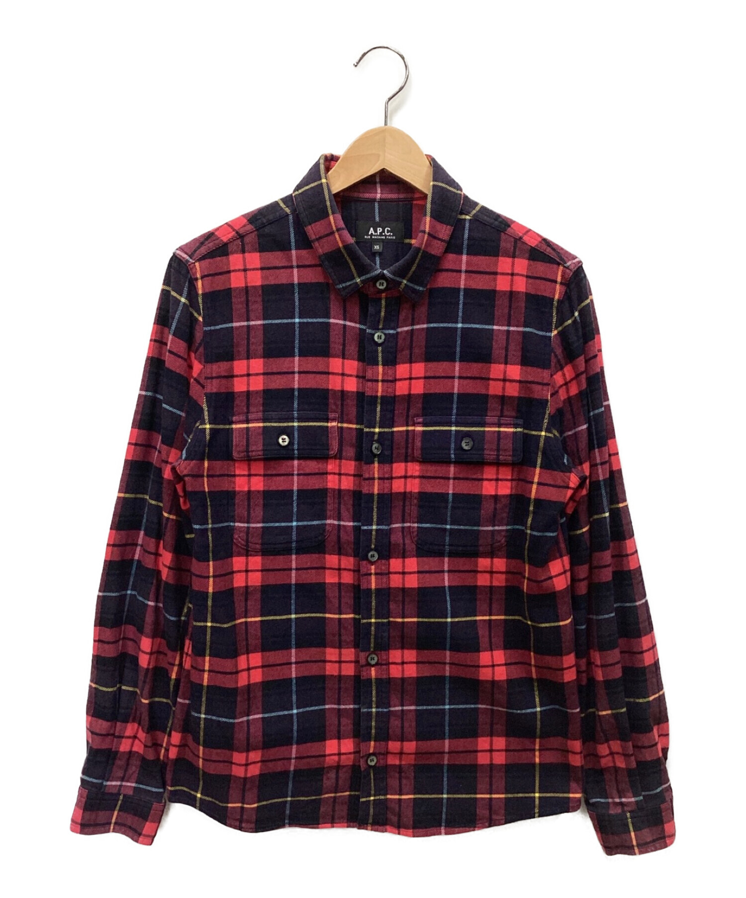 中古・古着通販】A.P.C. (アー・ペー・セー) 長袖シャツ レッド