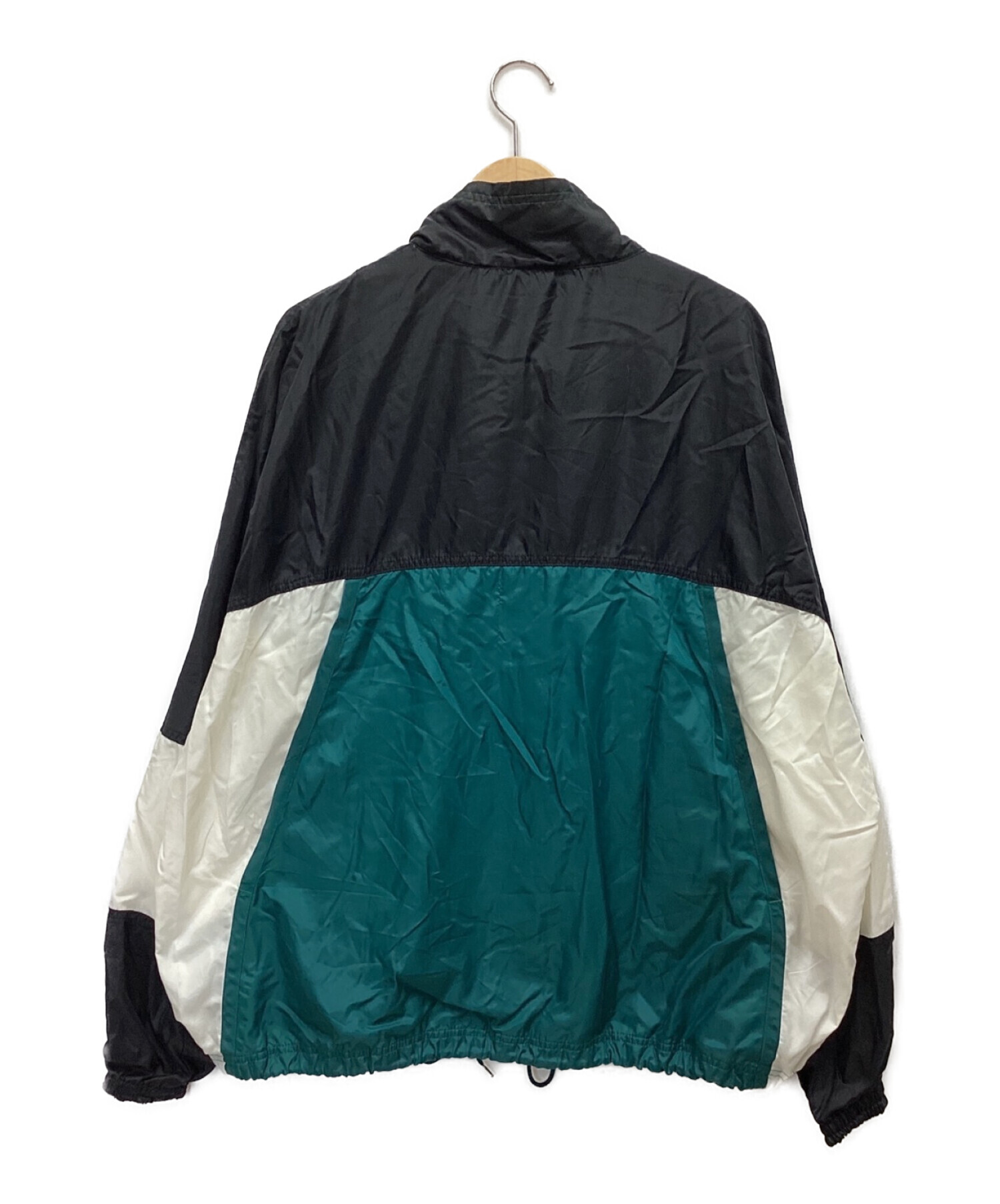 NIKE (ナイキ) ナイロンジャケット ブラック×グリーン サイズ:XL
