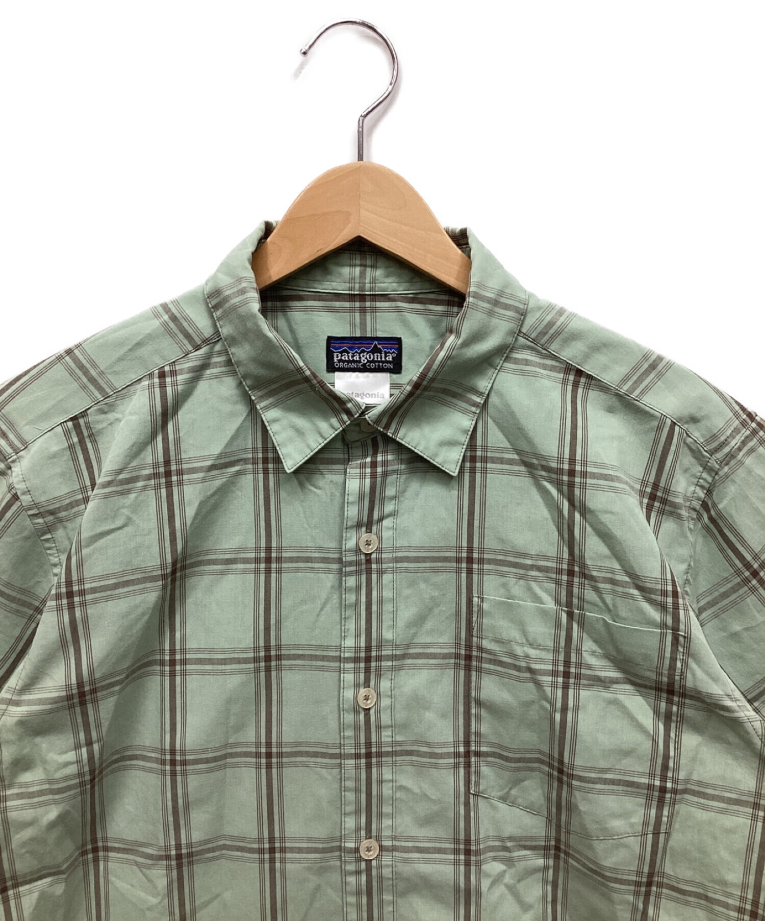 本物新品保証】 00s 2003年製 patagonia パタゴニア 半袖シャツ 緑 