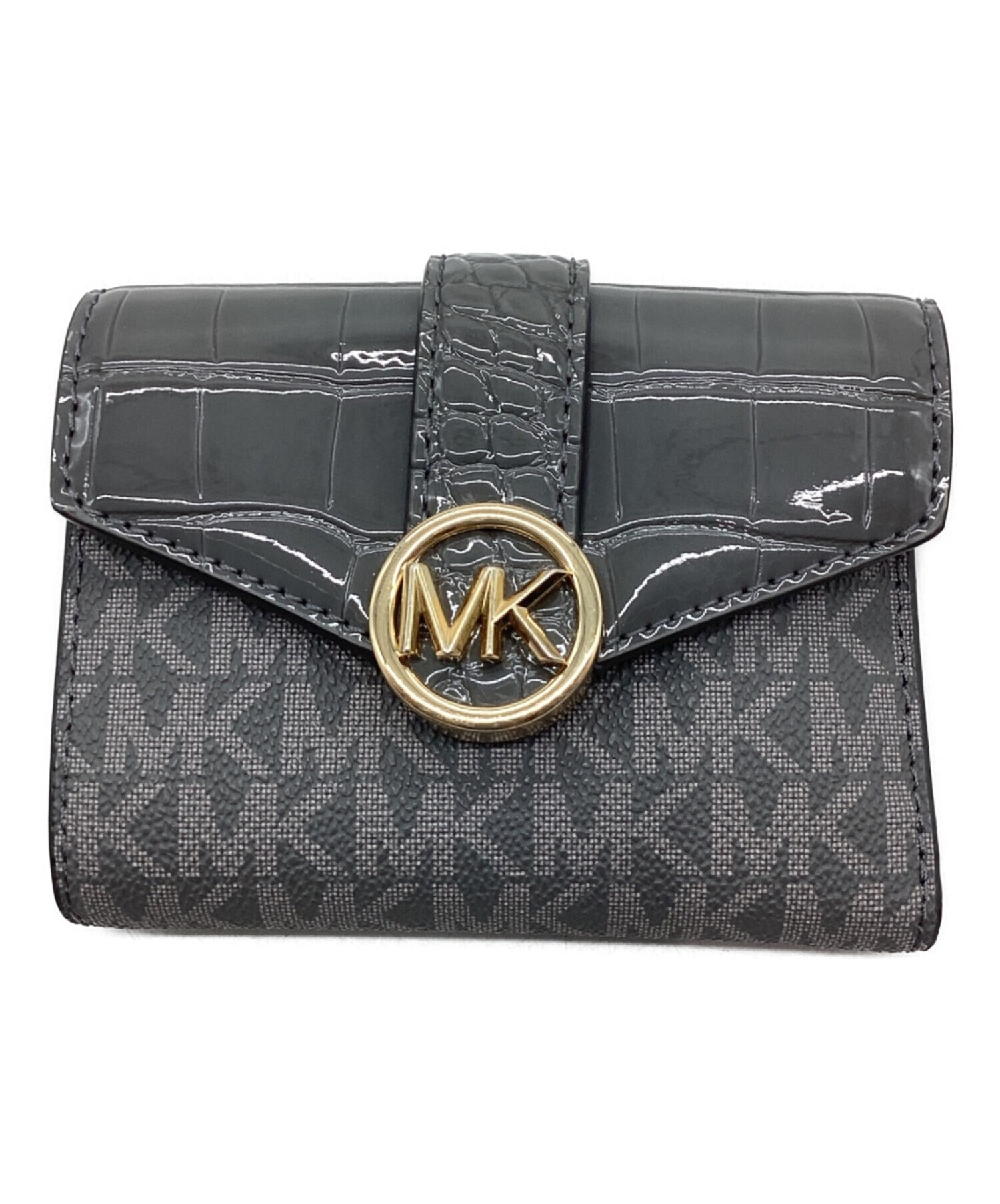 中古・古着通販】MICHAEL KORS (マイケルコース) 3つ折り財布 グレー 