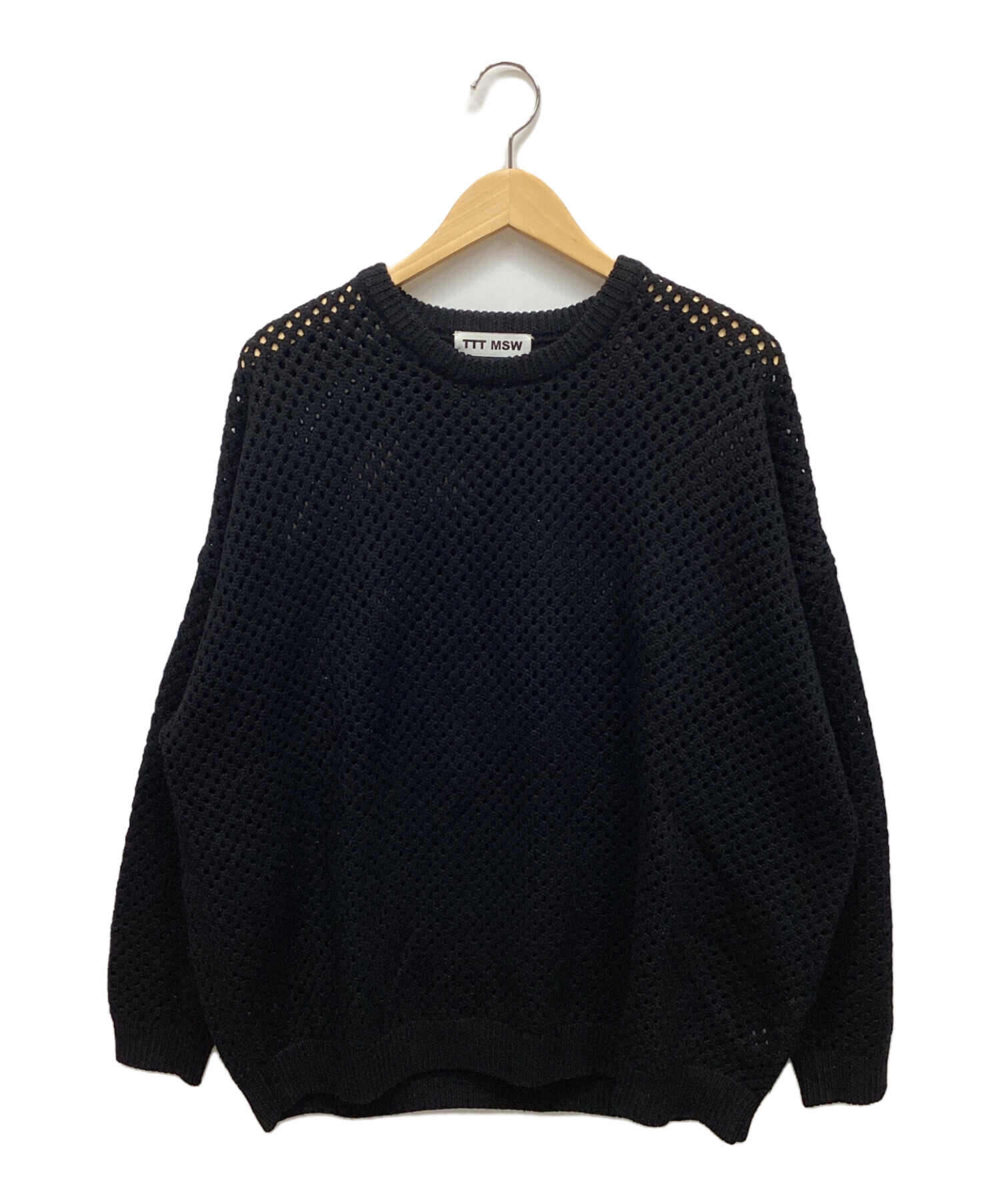 中古・古着通販】TTT MSW (ティー) Wool Pullover Knit ブラック サイズ:F｜ブランド・古着通販  トレファク公式【TREFAC FASHION】スマホサイト