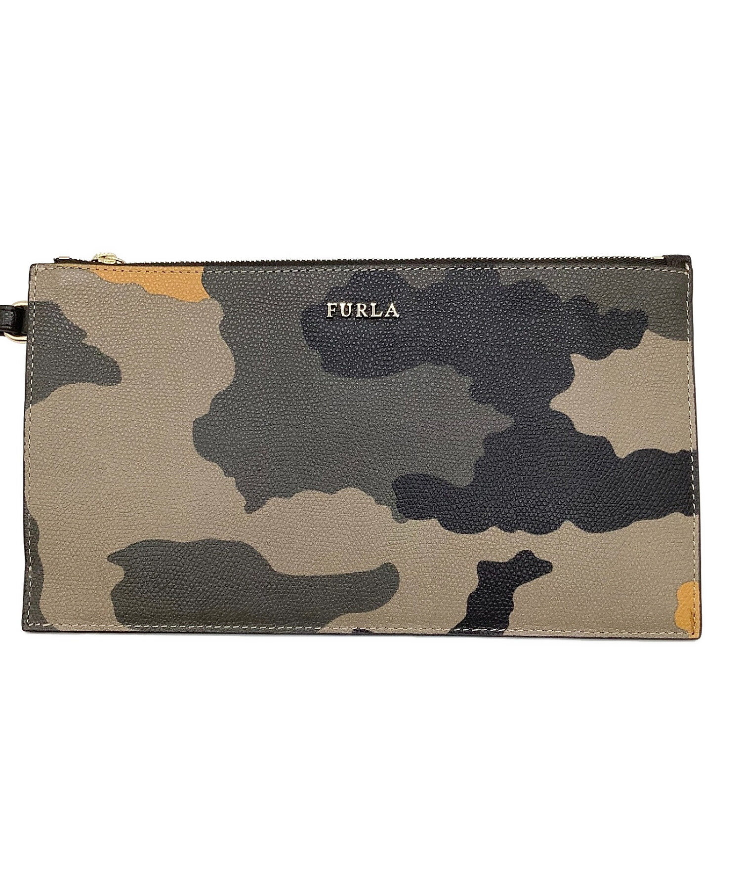 美品！フルラ FURLA クラッチバッグ ウォレット オリーブ - ポーチ