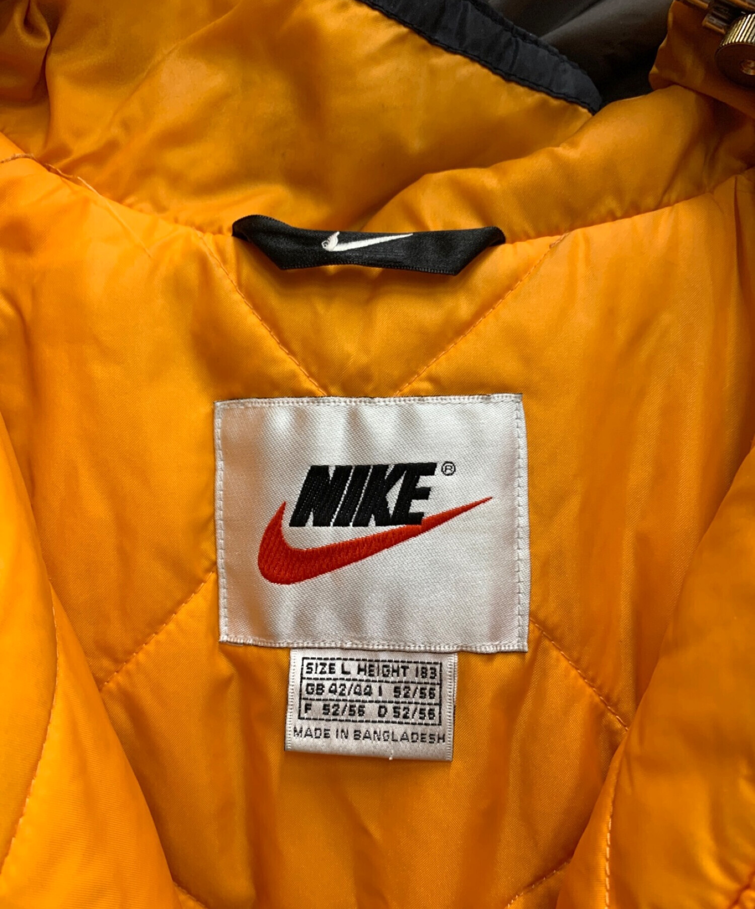 中古・古着通販】NIKE (ナイキ) 90s中綿ジャケット カーキ×ブラック