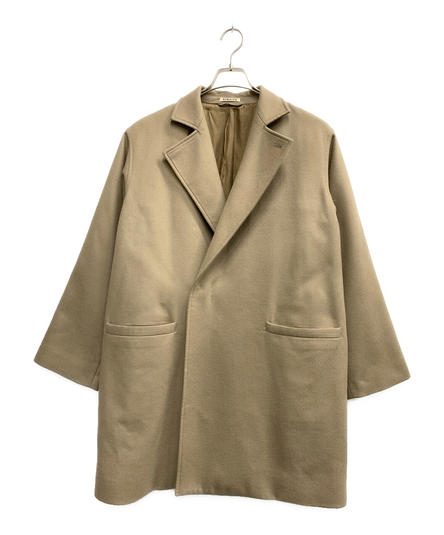 中古・古着通販】AURALEE (オーラリー) LIGHT MELTON OVER COAT ベージュ サイズ:3｜ブランド・古着通販  トレファク公式【TREFAC FASHION】スマホサイト