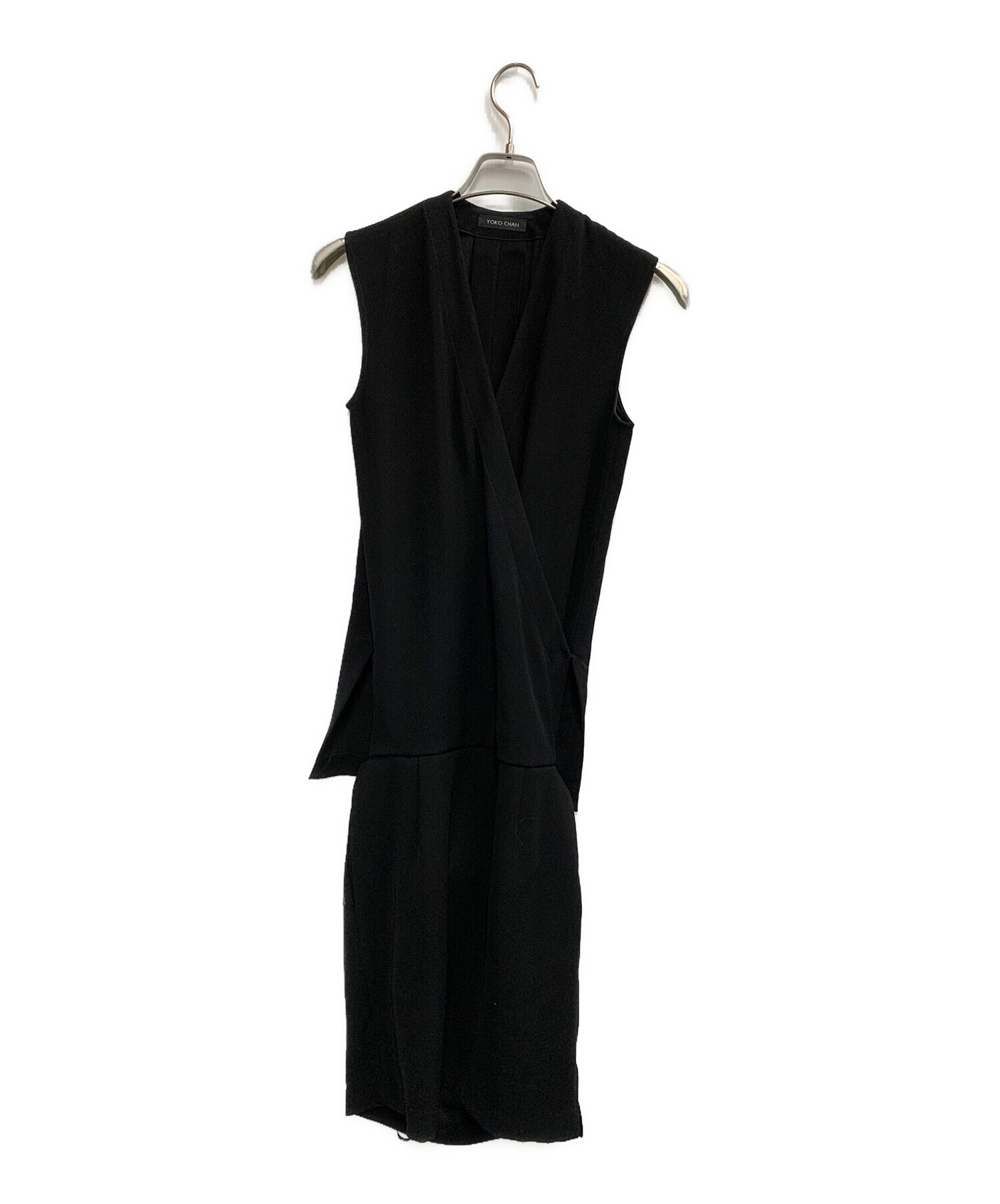 カラーブラックヨーコチャン　ワンピース ドレス　ノースリーブ　黒　36サイズ