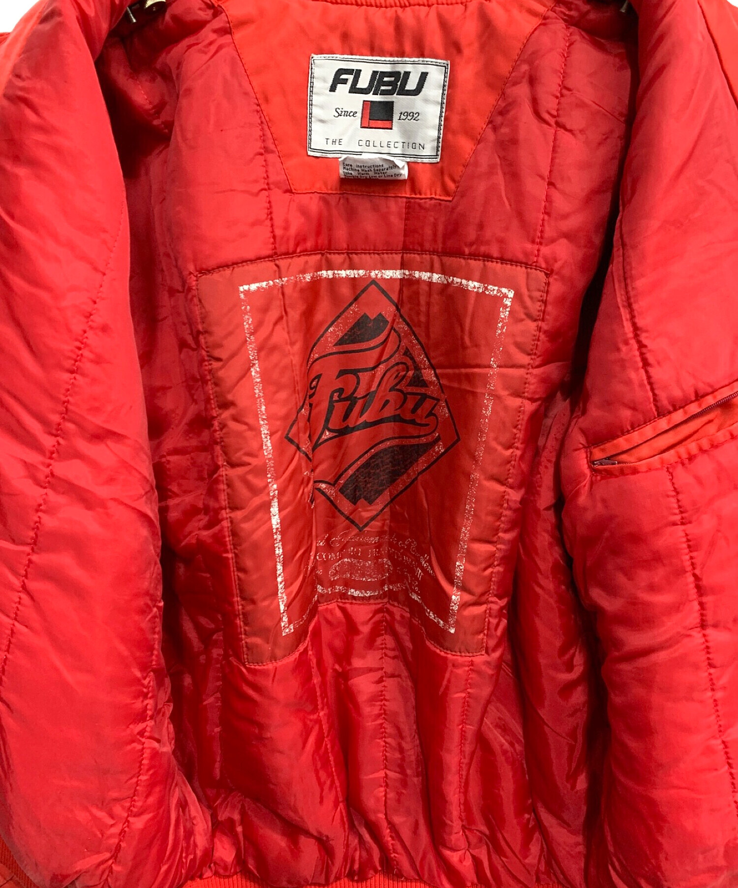 中古・古着通販】FUBU (フブ) スタジャン レッド サイズ:M｜ブランド