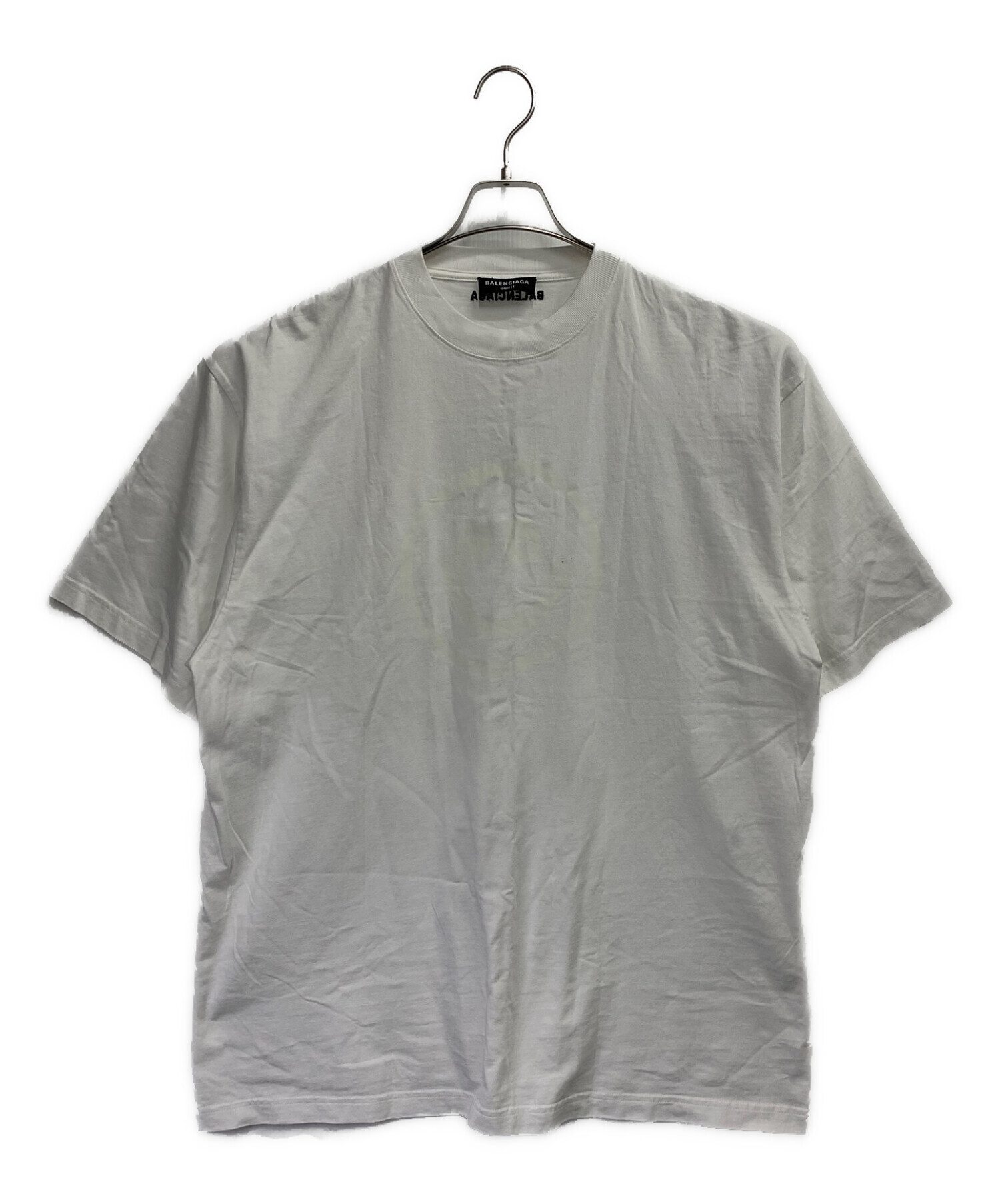 BALENCIAGA (バレンシアガ) スマイルプリントオーバーサイズTシャツ ホワイト サイズ:XS