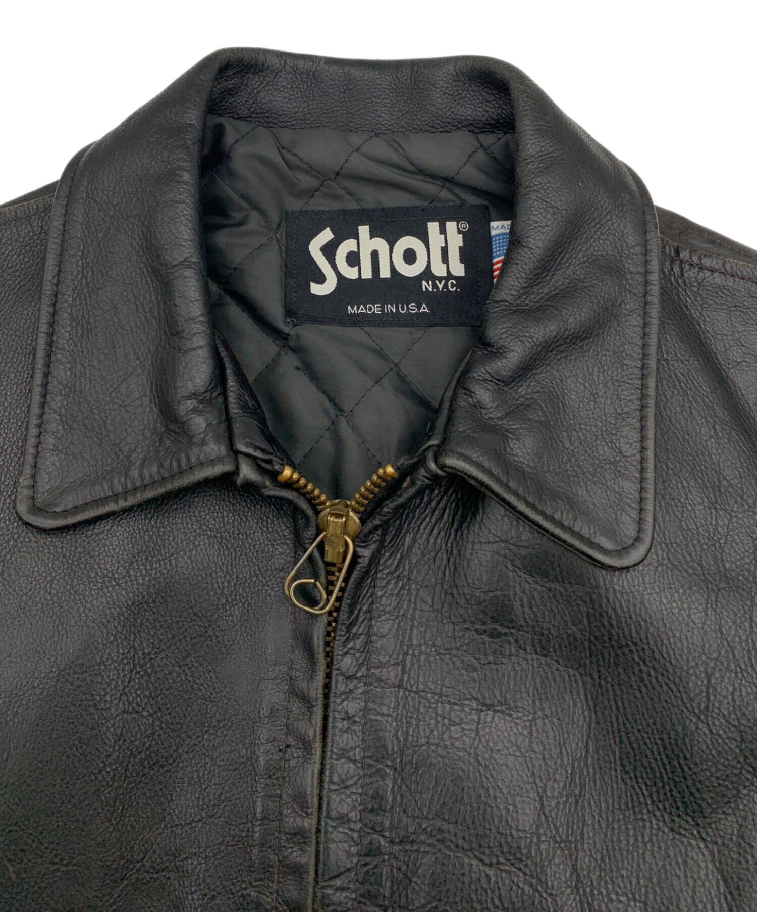 中古・古着通販】Schott (ショット) レザージャケット ブラック サイズ:38｜ブランド・古着通販 トレファク公式【TREFAC  FASHION】スマホサイト