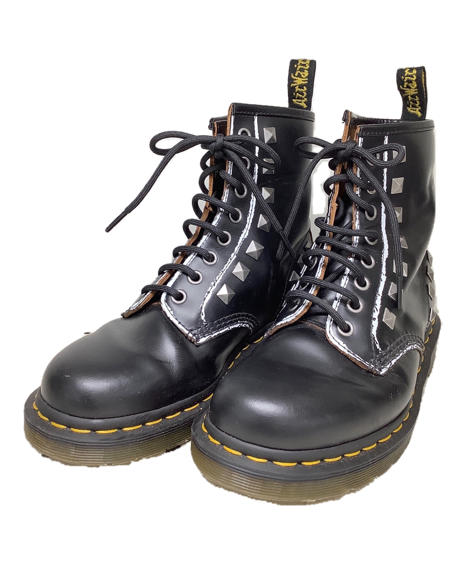 Dr.Martens (ドクターマーチン) スタッズ付レースアップブーツ ブラック サイズ:-