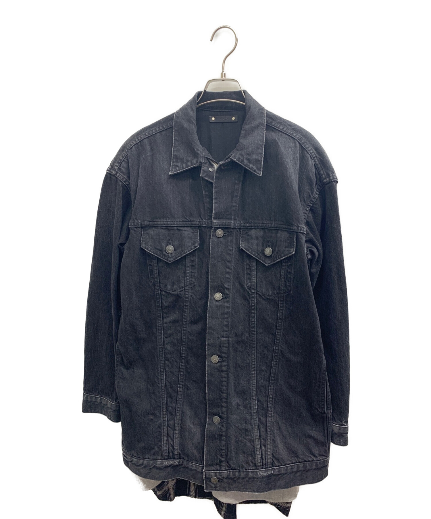 MINEDENIM (マインデニム) レイヤードデニムジャケット ブラック サイズ:1