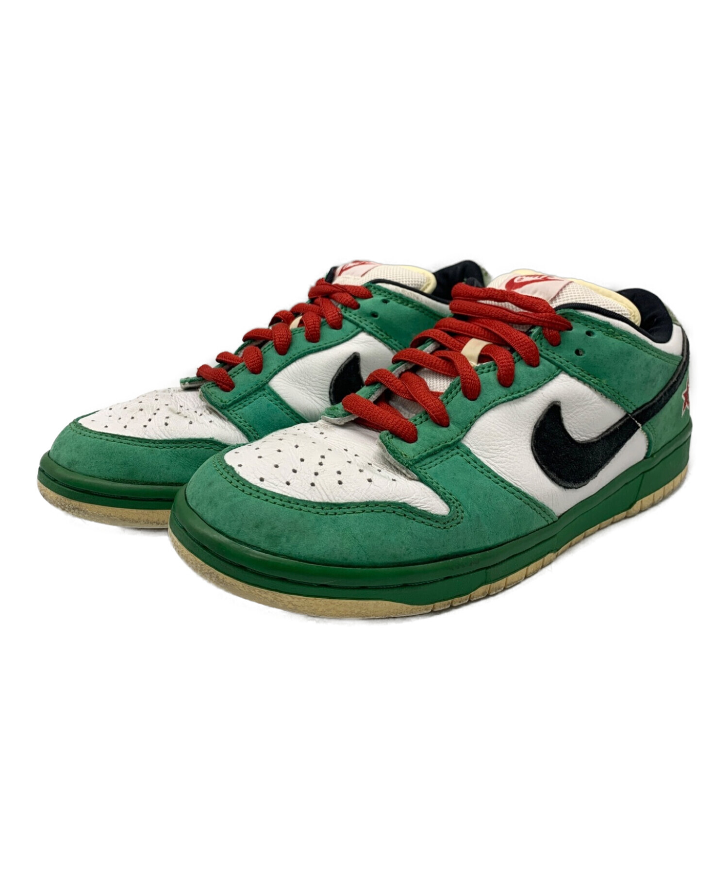 NIKE (ナイキ) NIKE SB DUNK LOW HEINEKEN グリーン×ホワイト サイズ:26.5