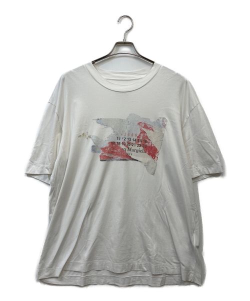 カラーホワイトMaison Margiela ロゴ刺繍Tシャツ メンズ 46サイズ