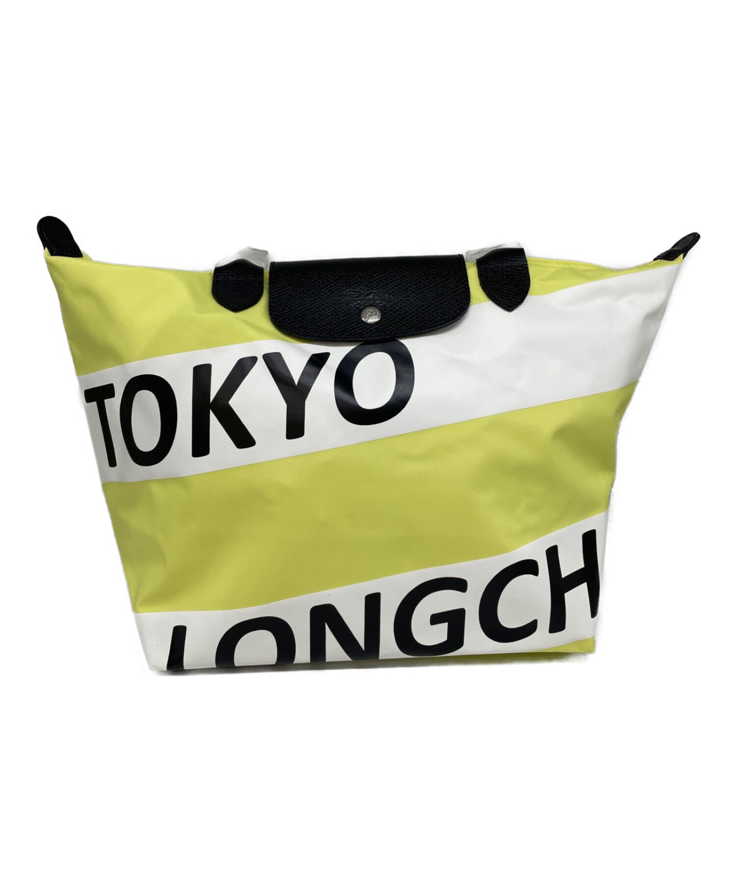 LONGCHAMP (ロンシャン) トートバッグ イエロー×ホワイト