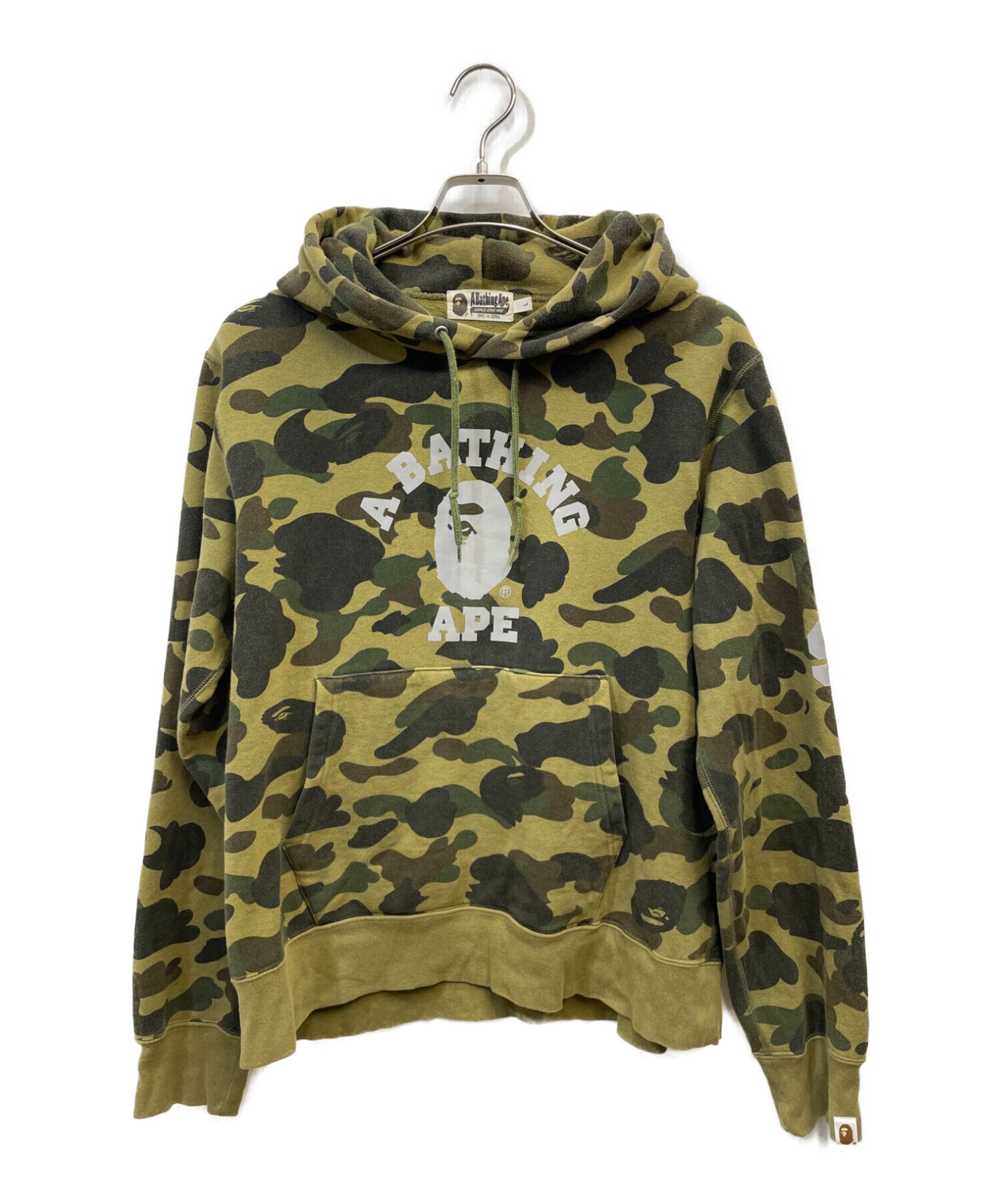 A BATHING APE (アベイシングエイプ) ビッグロゴプルオーバーパーカー サイズ:L