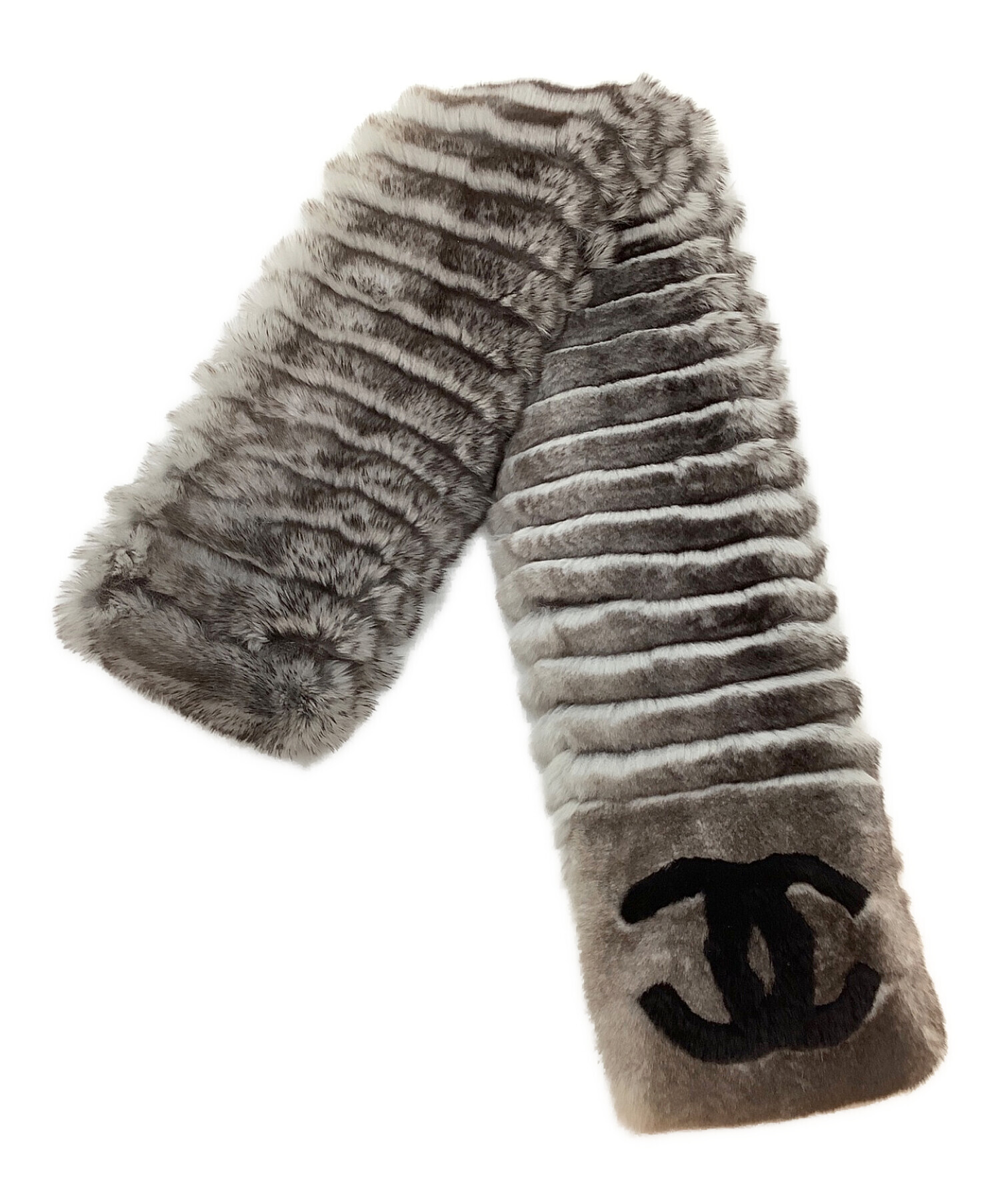 中古・古着通販】CHANEL (シャネル) ファーマフラー ブラウン