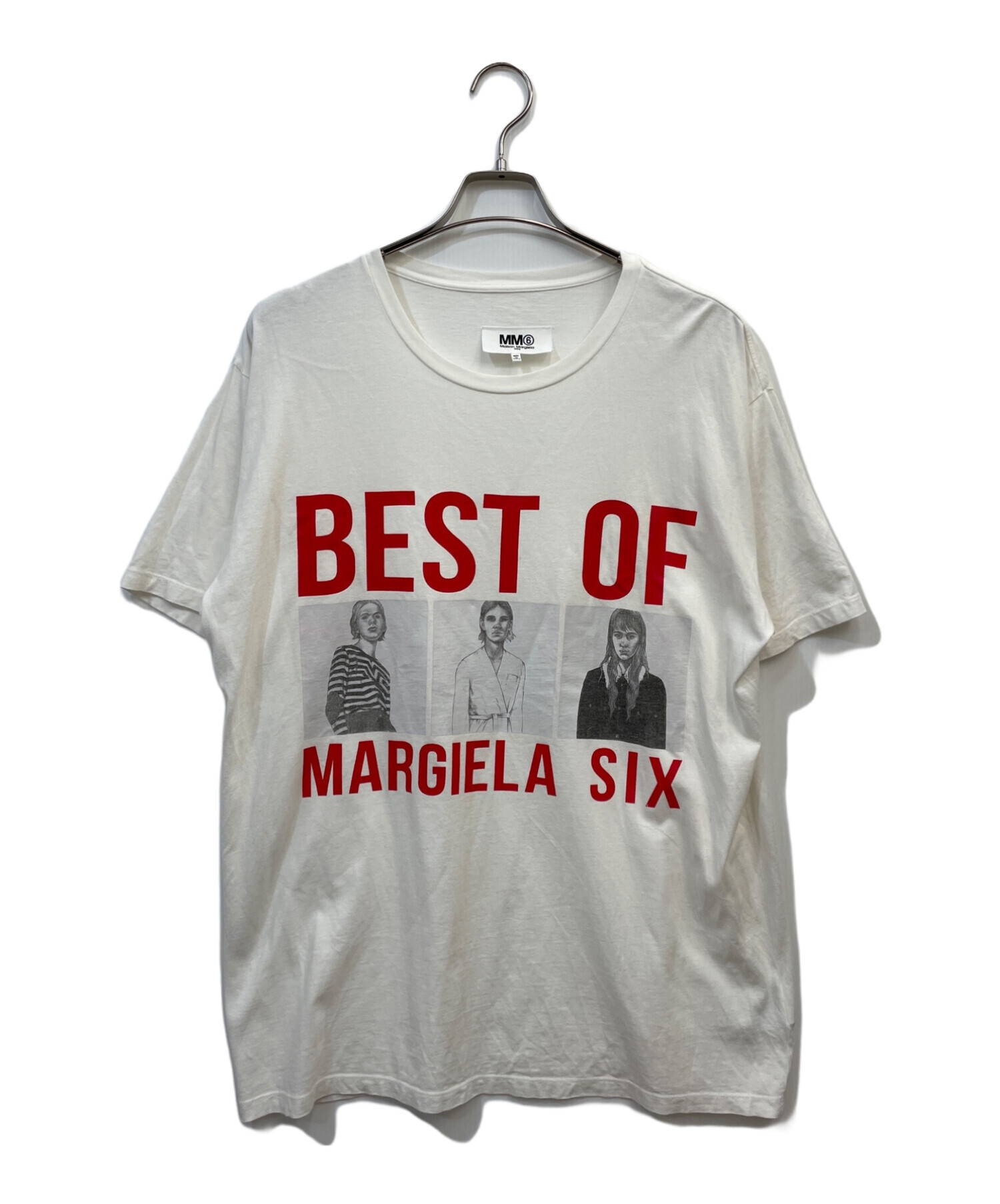 中古・古着通販】MM6 Maison Margiela (エムエムシックス メゾンマルジェラ) オーバーサイズTシャツ ホワイト サイズ:Ｓ｜ブランド・古着通販  トレファク公式【TREFAC FASHION】スマホサイト