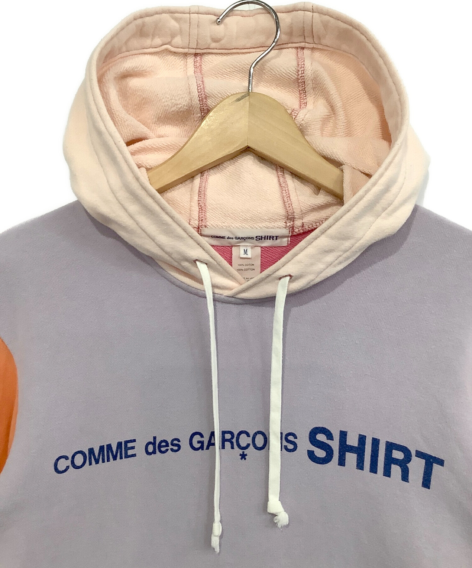 COMME des GARCONS SHIRT (コムデギャルソンシャツ) プルオーバーパーカー パープル×オレンジ サイズ:M
