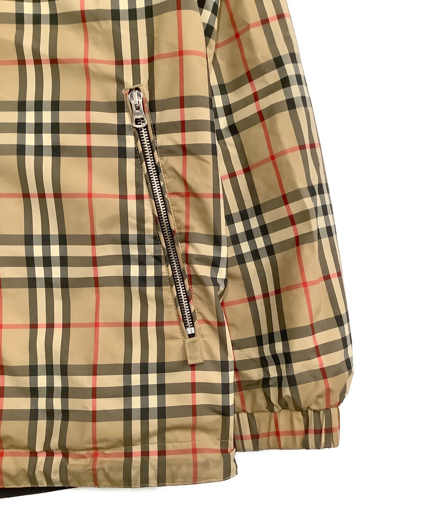 BURBERRY (バーバリー) リバーシブルヴィンテージチェックフーデッドジャケット ブラウン サイズ:XS