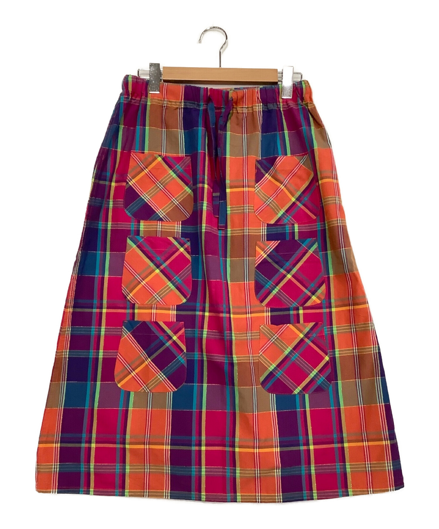 south2 west8×BEAMS BOY (サウスツーウエストエイト×ビームスボーイ) 別注Madras 6Pocket Skirt マルチカラー  サイズ:-