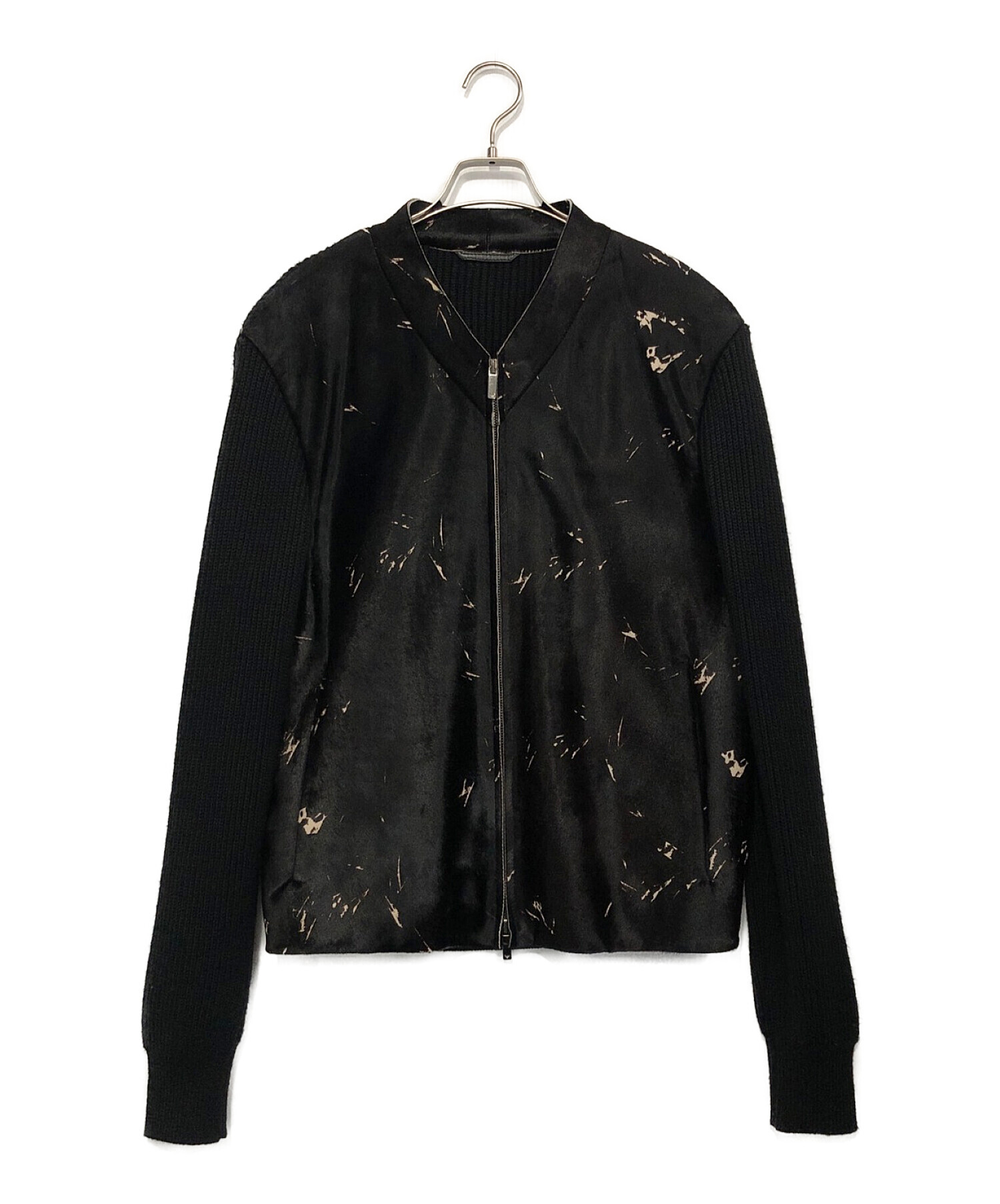EMPORIO ARMANI (エンポリオアルマーニ) ニットジャケット ブラック サイズ:52