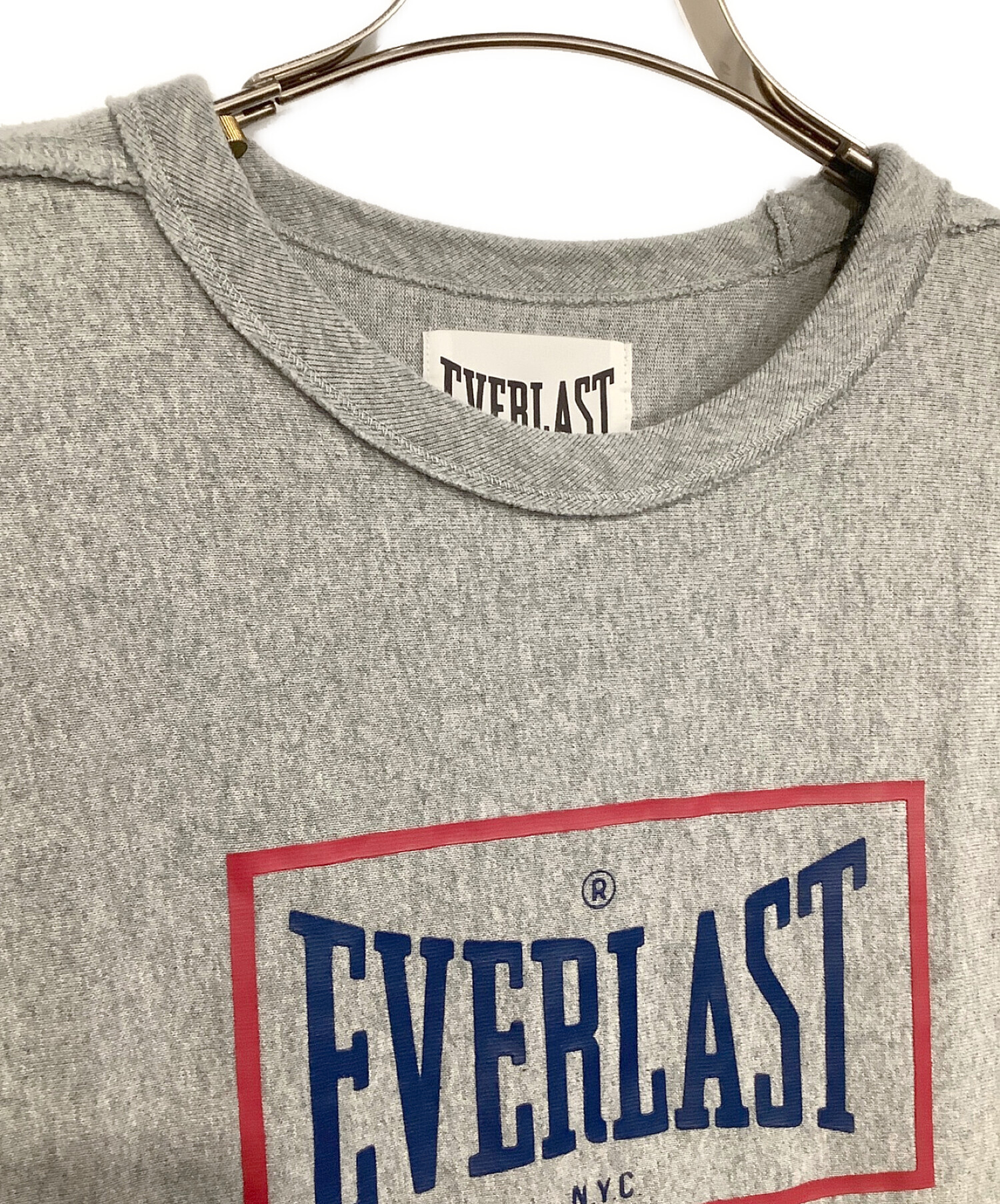 EVERLAST (エバーラスト) ボックスロゴTシャツ グレー サイズ:M