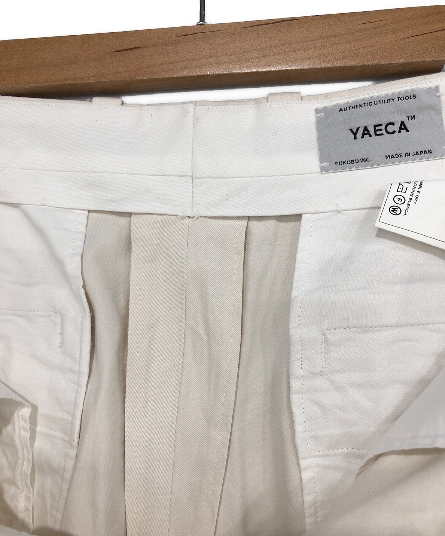 中古・古着通販】YAECA (ヤエカ) パンツ ホワイト サイズ:32｜ブランド