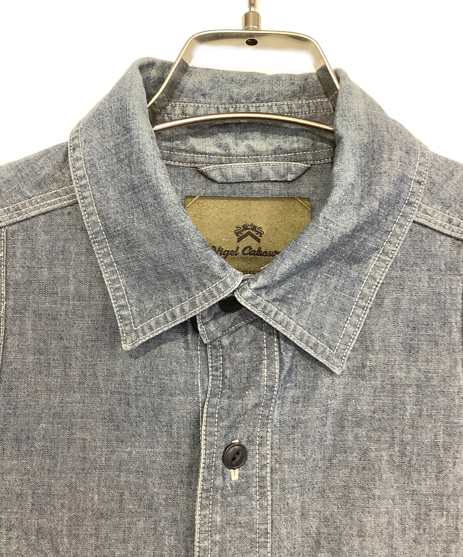 NIGEL CABOURN (ナイジェルケーボン) メディカルシャツ ブルー サイズ:44