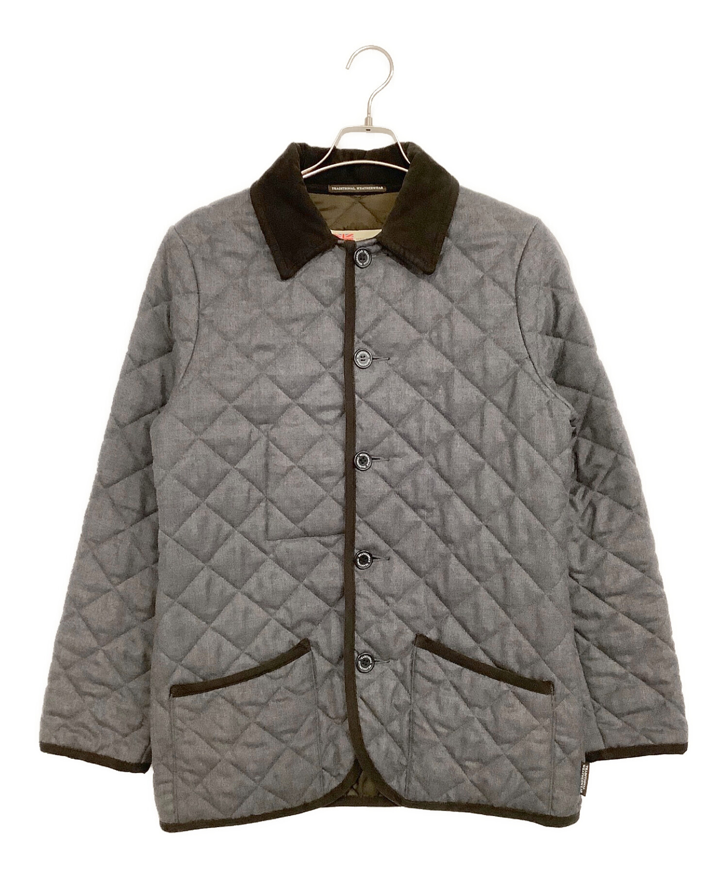 Traditional Weatherwear (トラディショナルウェザーウェア) キルティングジャケット グレー×ブラック サイズ:38