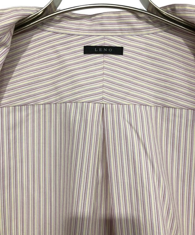 leno (リノ) バンドカラーシャツ ピンクストライプ サイズ:1