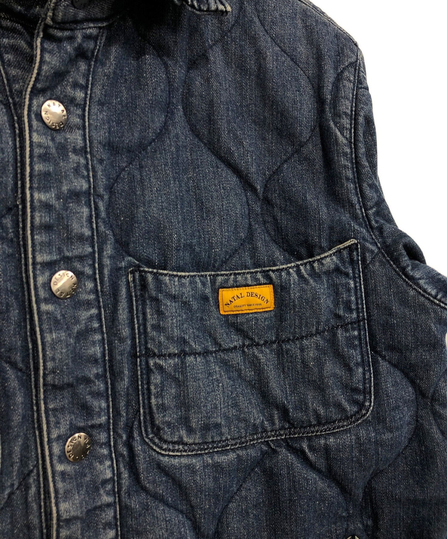 NATAL DESIGN (ネイタルデザイン) キルテッドシャツ4ジャケット ブルー サイズ:M