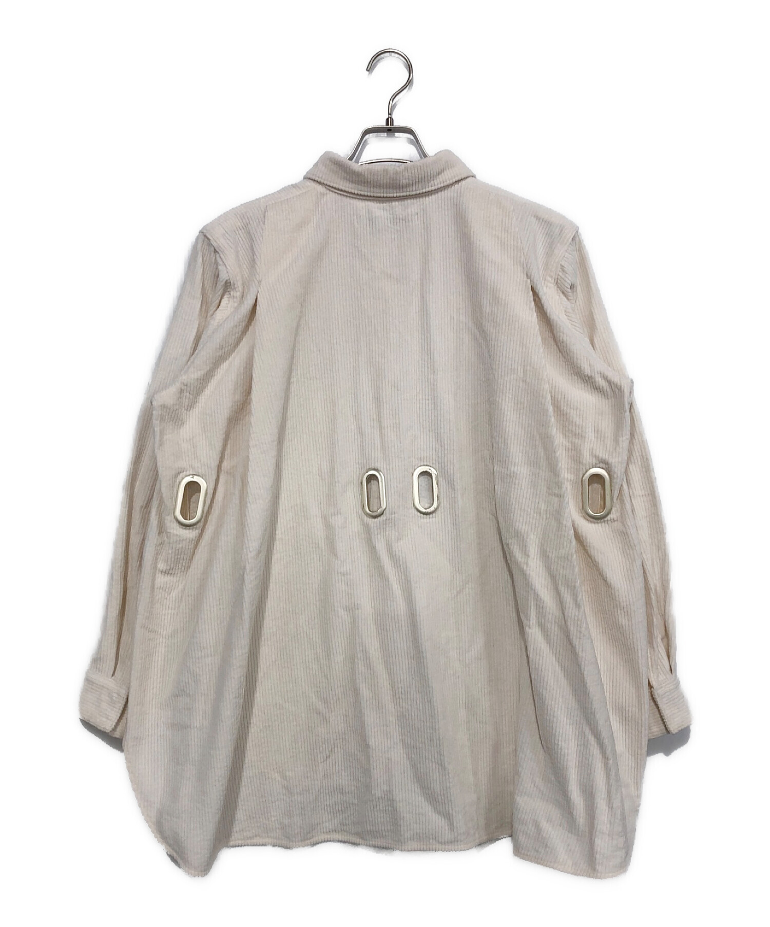 YOHEI OHNO (ヨウヘイオオノ) コ-デュロイシャツジャケット アイボリー サイズ:OS