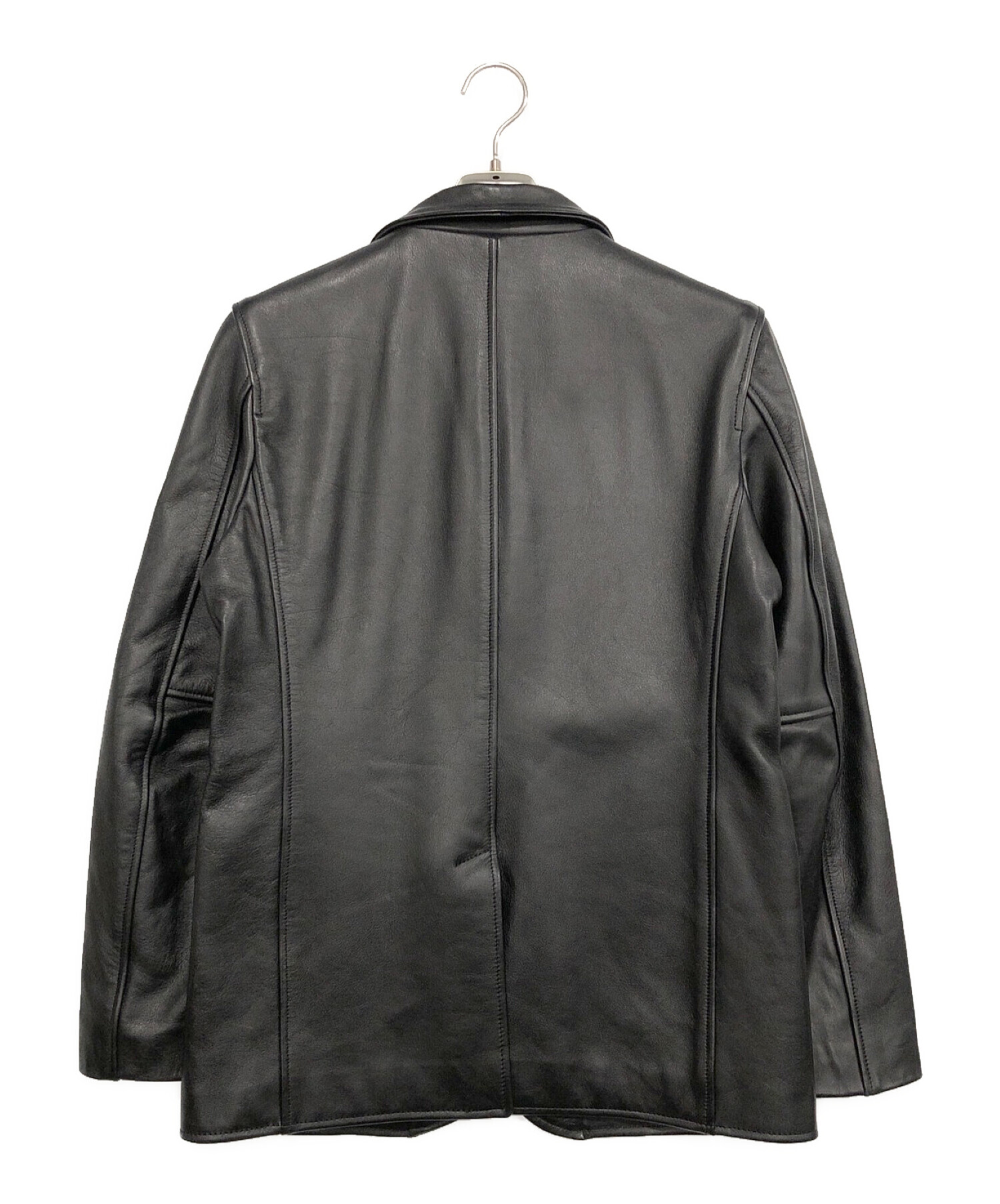BACKDROP (バックドロップ) レザーテーラードジャケット ブラック サイズ:L