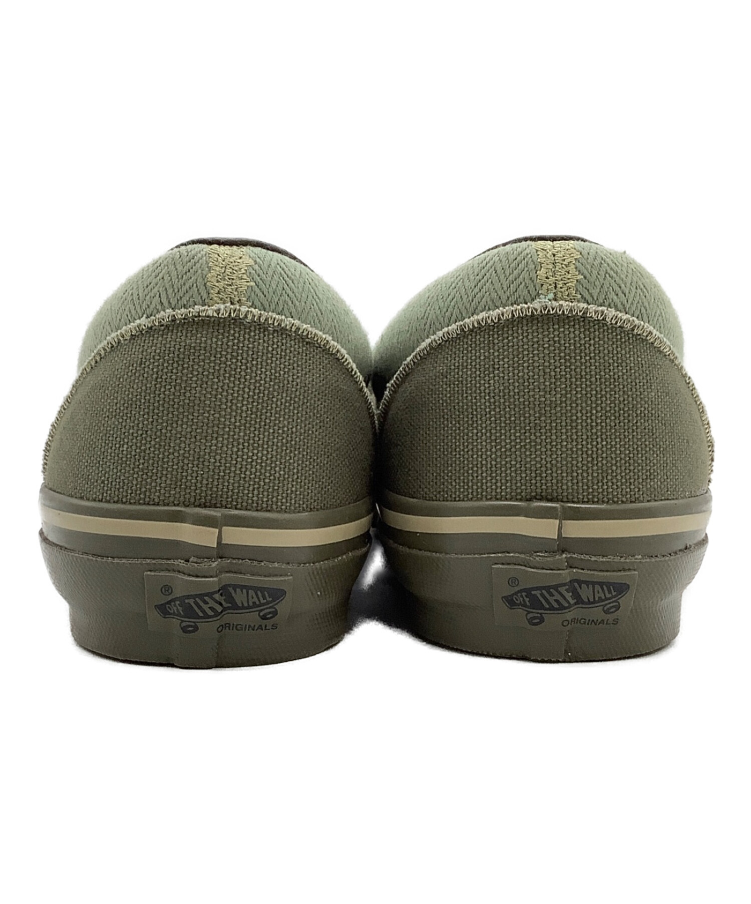 VANS VAULT×Nigel Cabourn (ヴァンズヴォルト×ナイジェルケーボン) スリッポン カーキ サイズ:29cm 未使用品